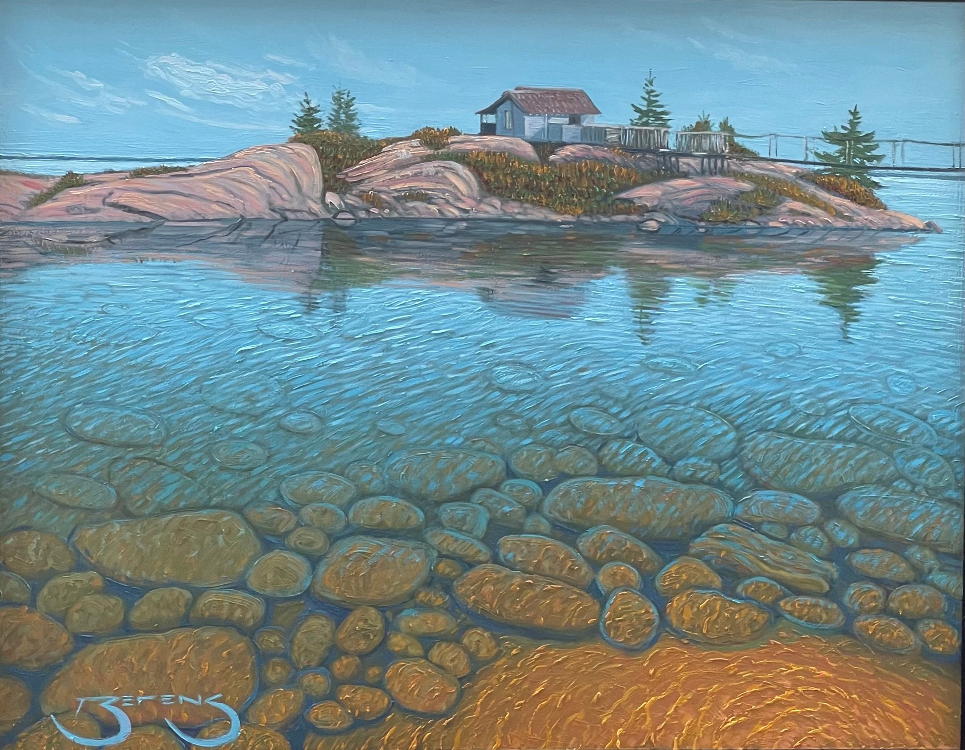 Mink Island Bunkie Framed by Mark Berens