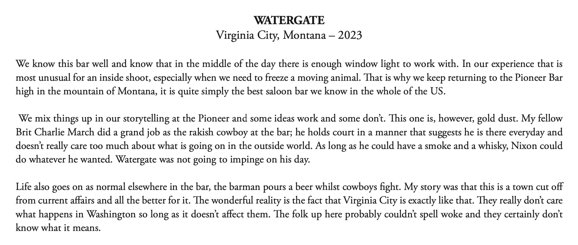 Watergate by David Yarrow