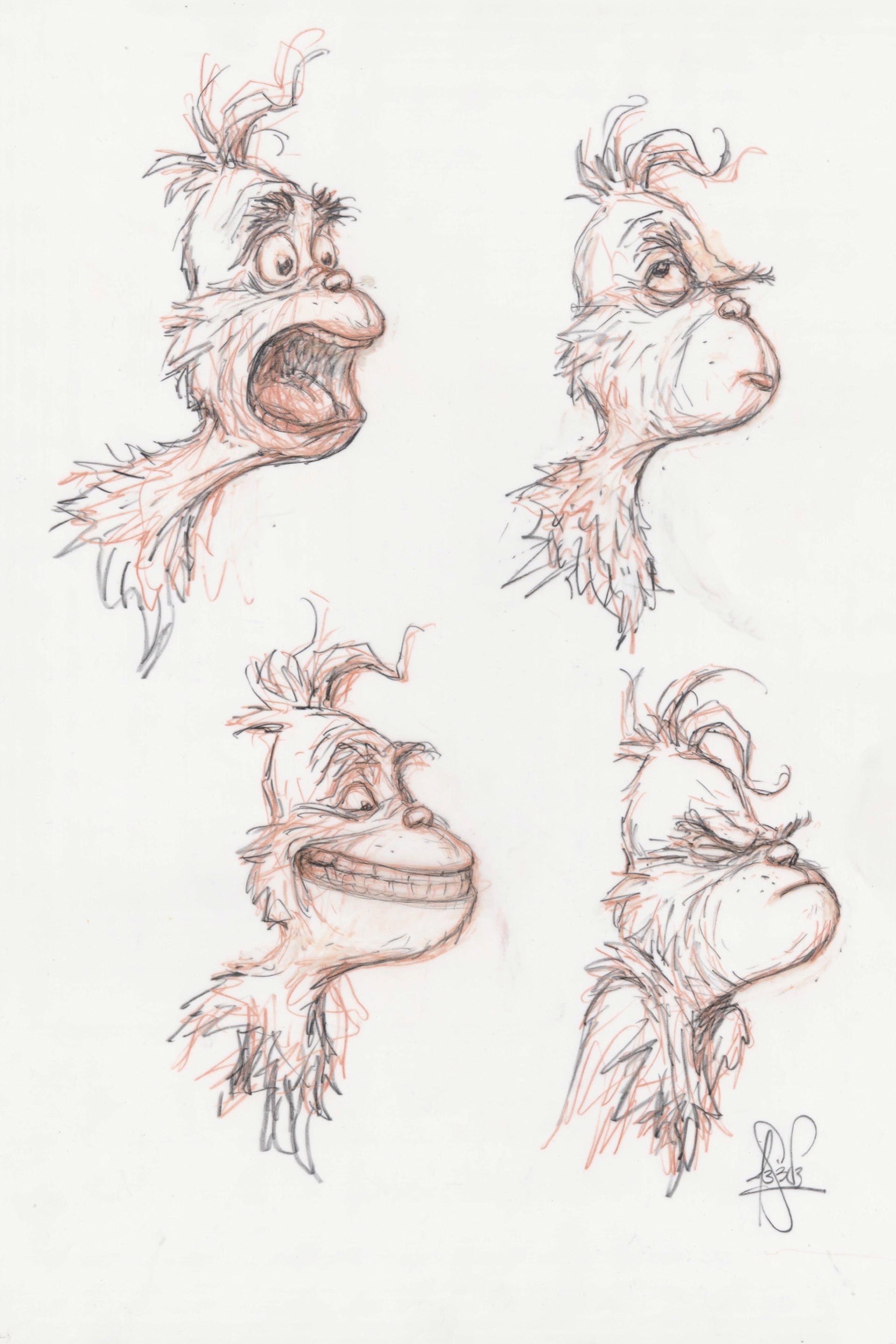 Grinch expressions 1 by Peter de Sève