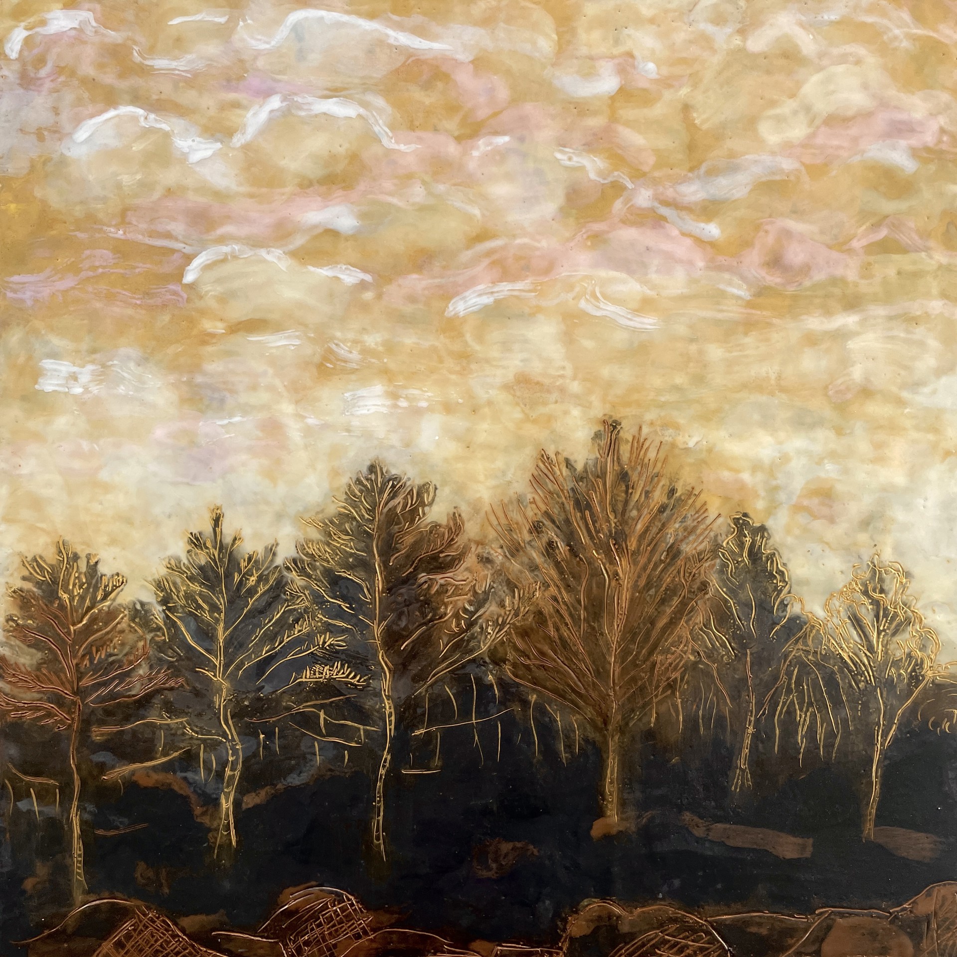 Spruce Tree Sky Line: A New Day by Willa Vennema