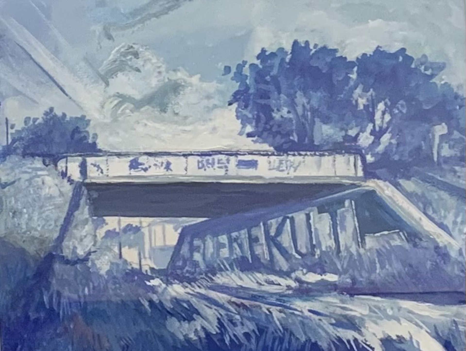 Ekuta on East End Train Bridge by Ed Trask