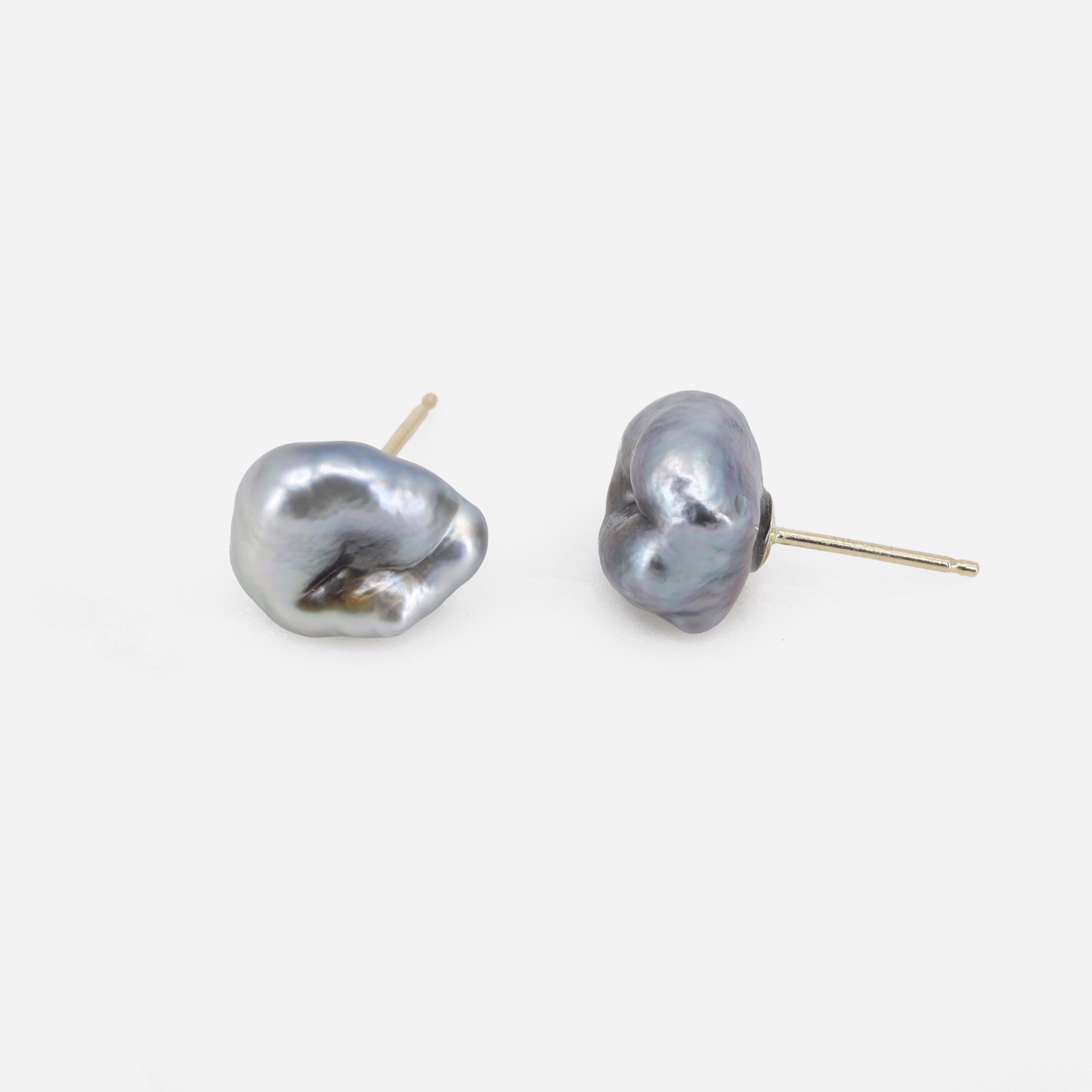 Keshi Pearl Studs by Niki Ulehla