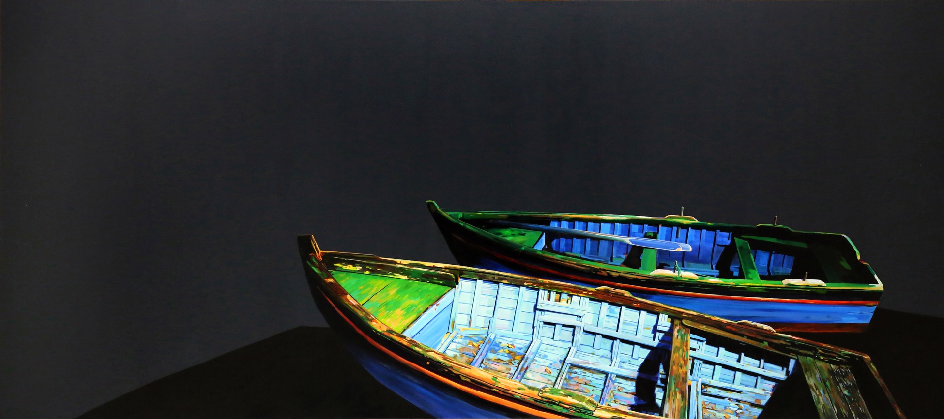 Beached Boats by Roger Hayden Johnson