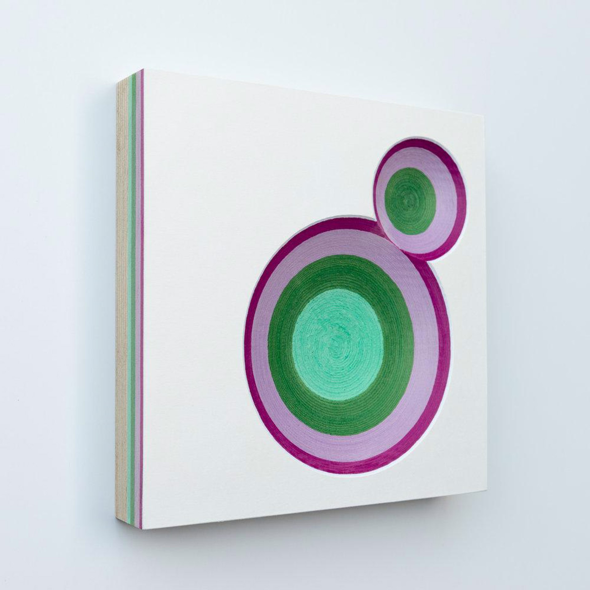 What Lies Beneath - Purple, Mauve, Green, Aqua No 1 by Hana Moore