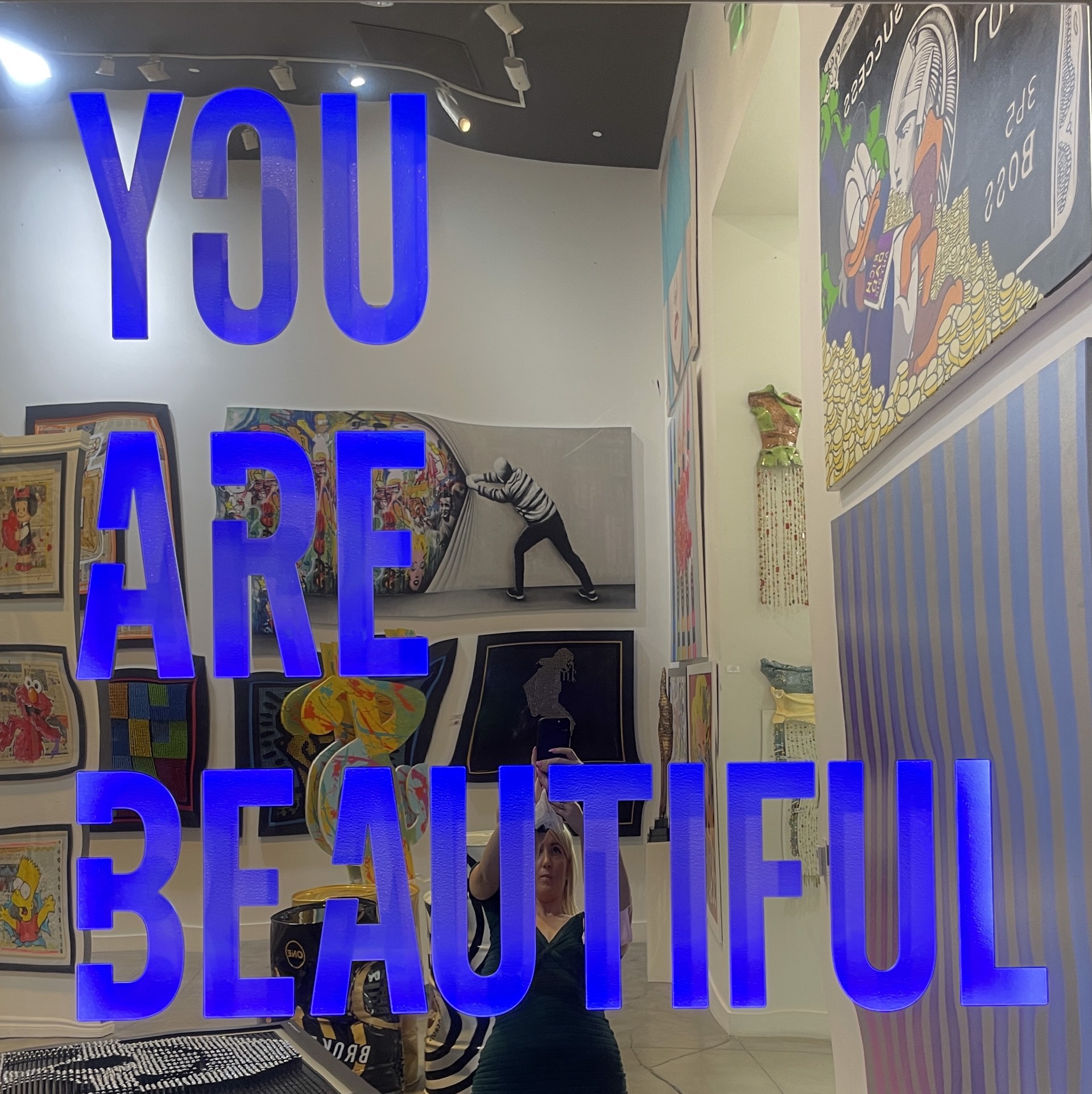 “You Are Beautiful” by Affirmative Mirrors Installation by Elena Bulatova