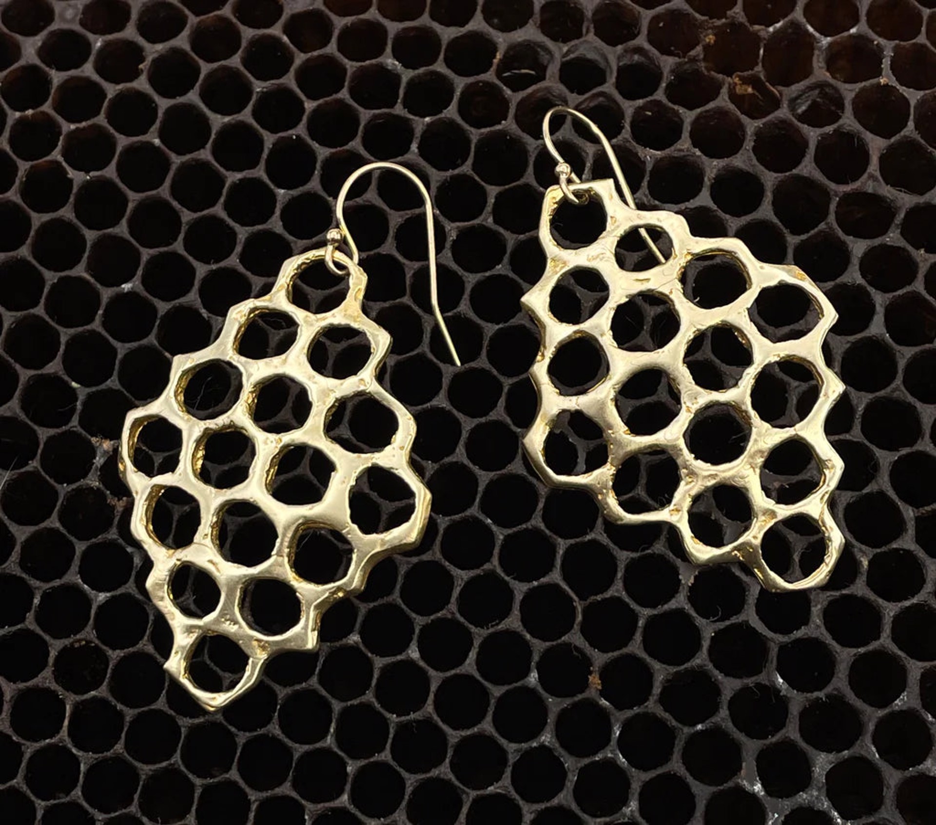 Diamond comb earrings - Bronze by Bee Amour