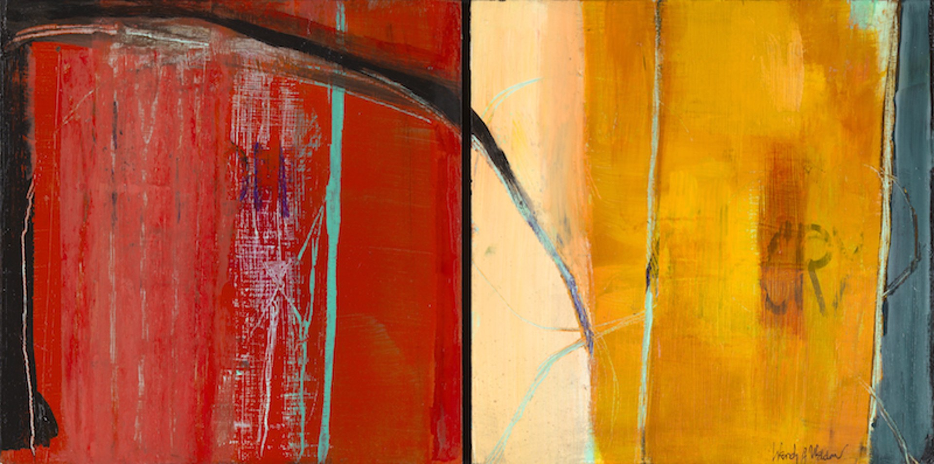 All Women All Cry (Diptych) by Wendy Weldon