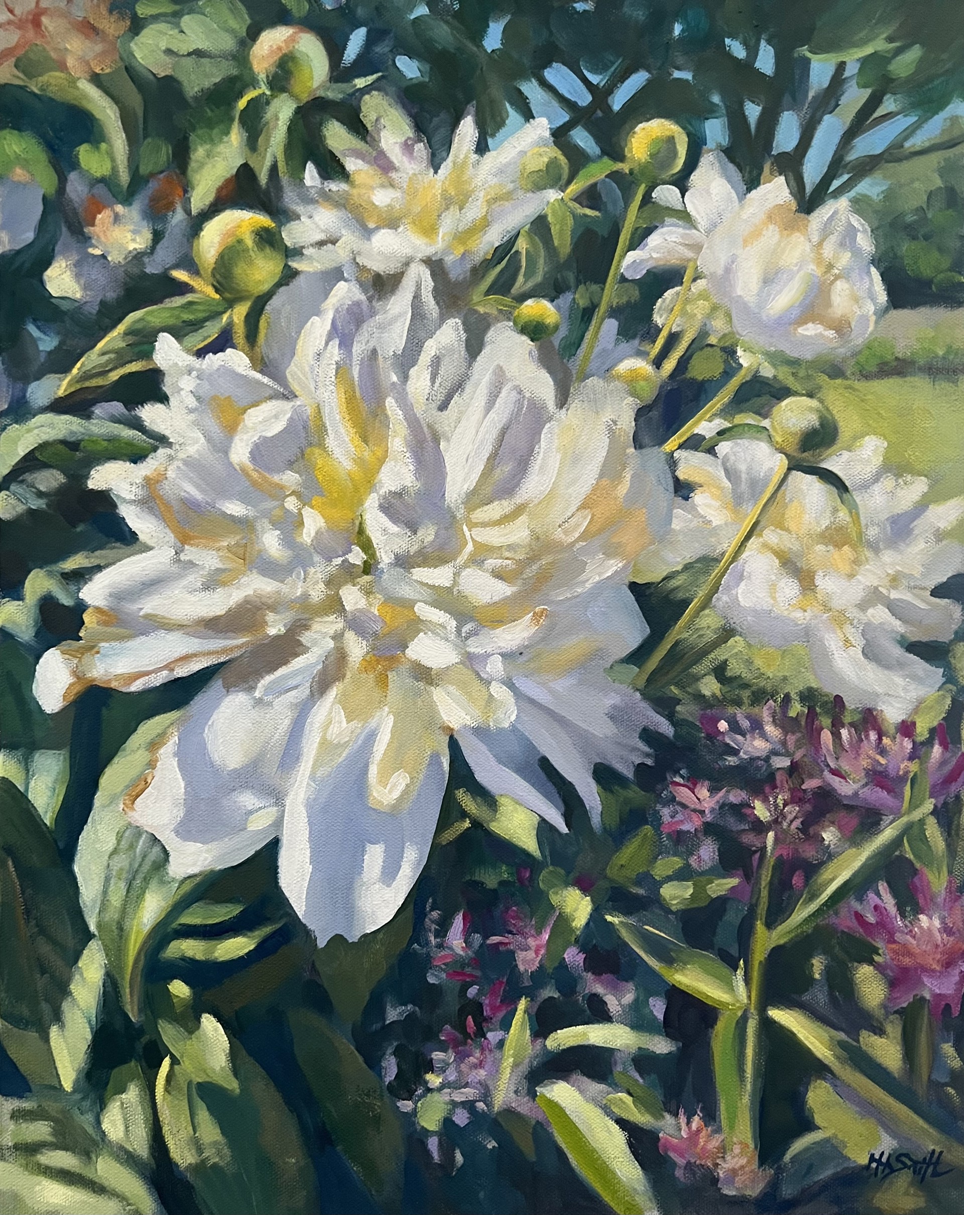 Victory Garden Peonies by Holly L. Smith