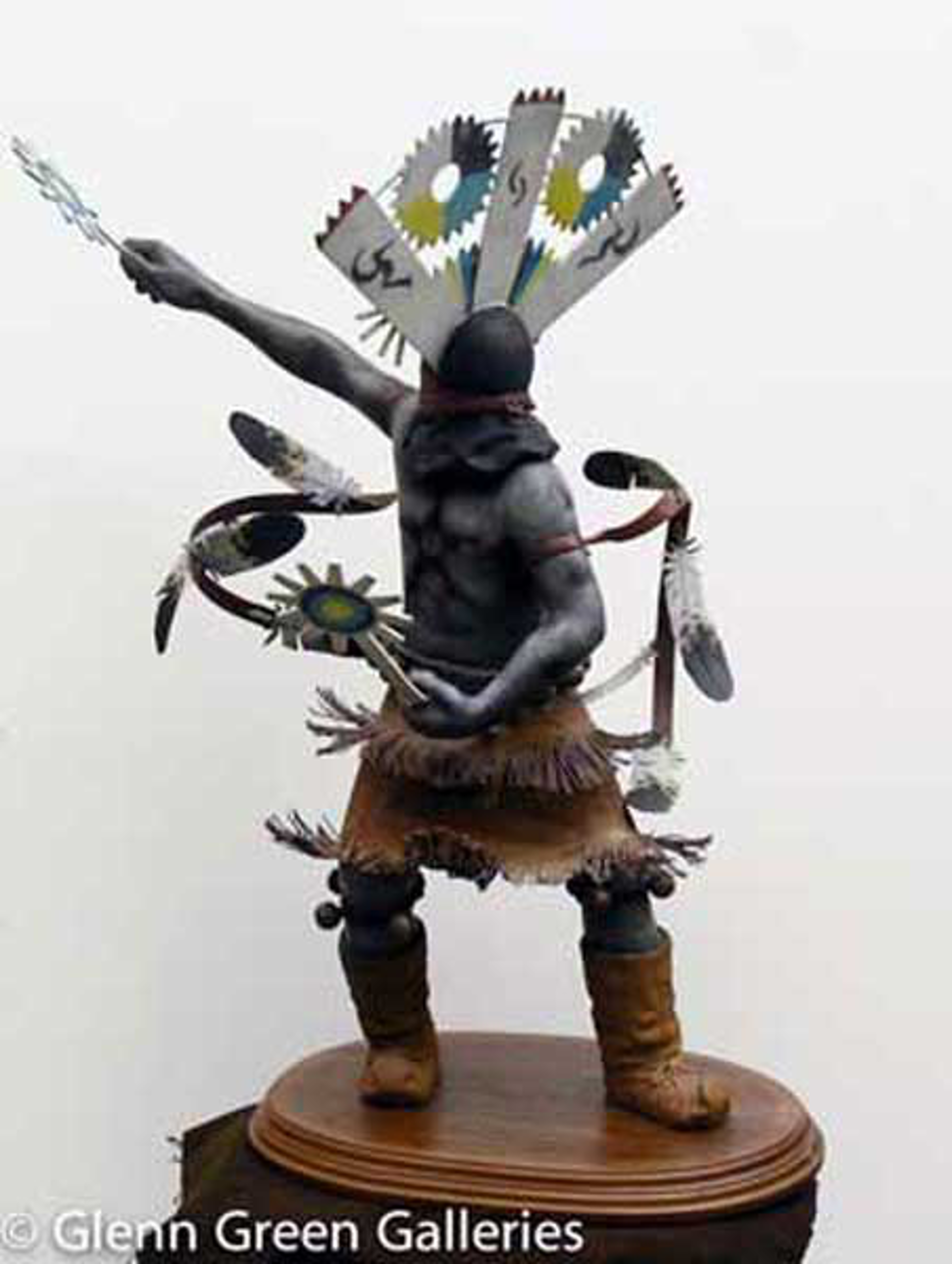Apache Mountain Spirit Dancer multicolored patina by Craig Dan Goseyun
