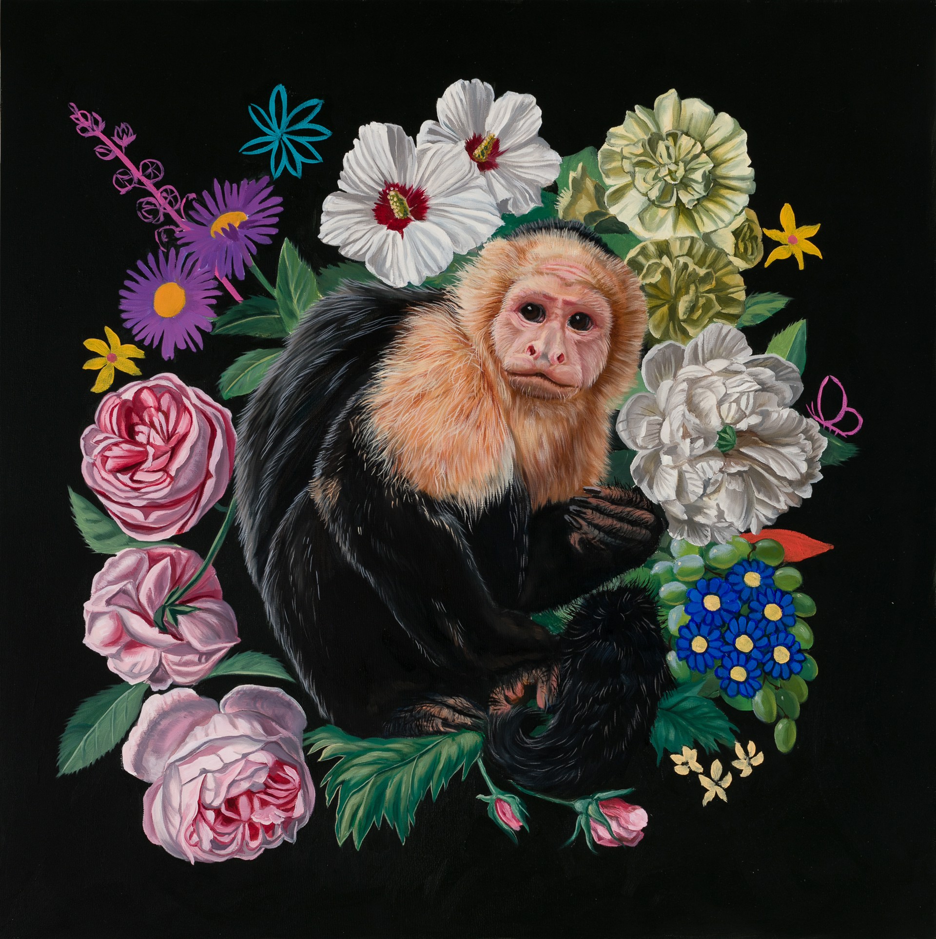 Capuchin with Wreath by Robin Hextrum