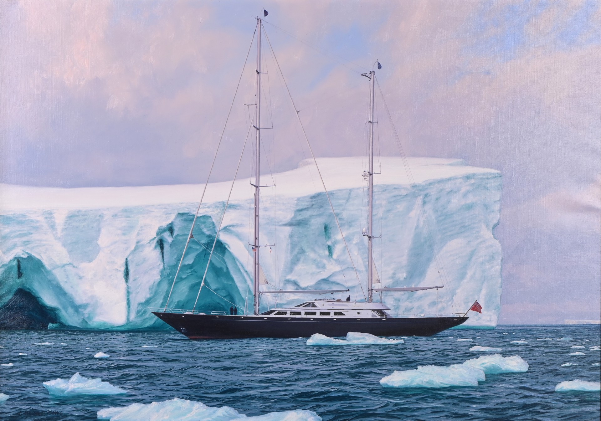 A Sailboat in the Artic by John Steven Dews