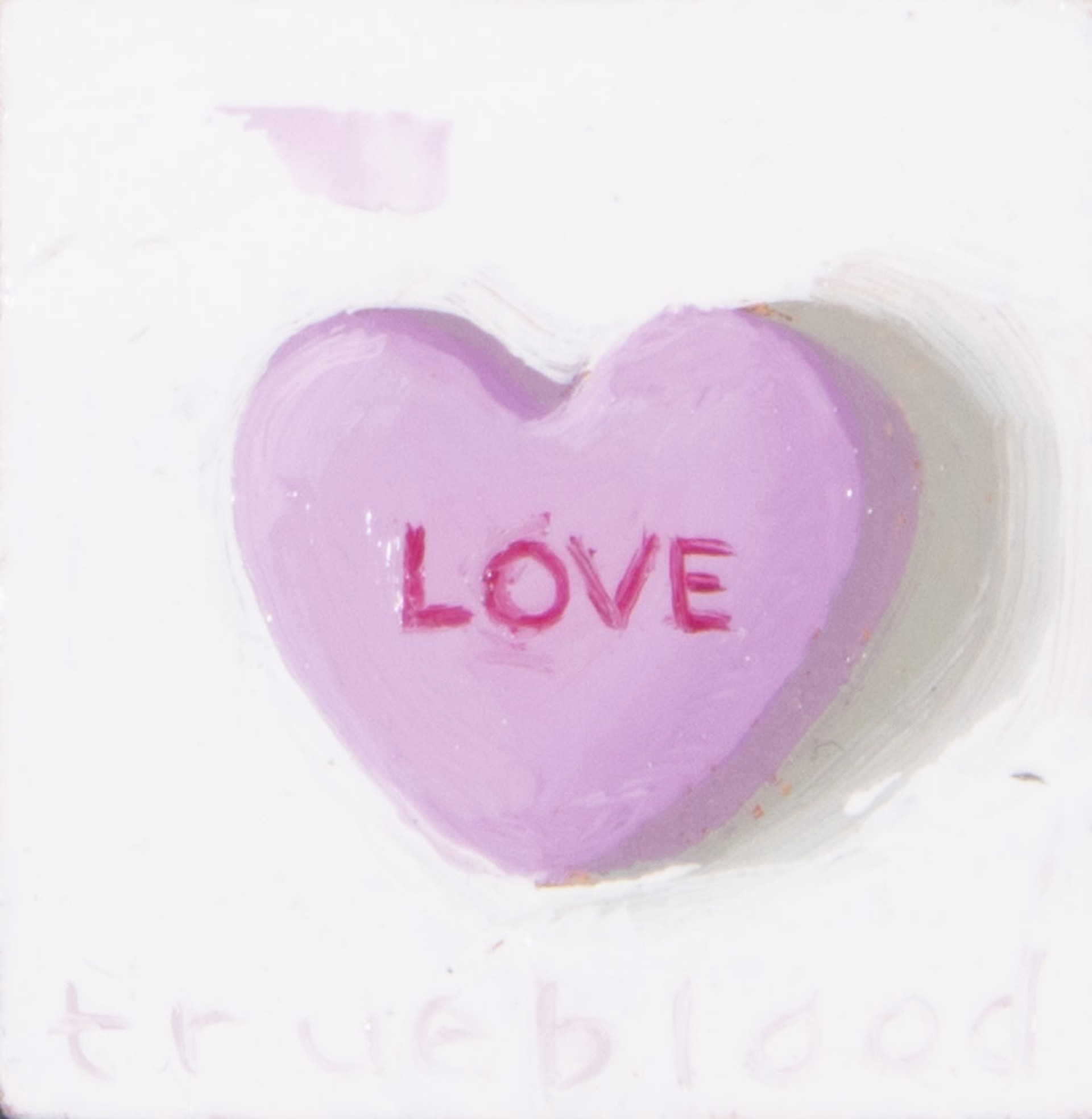 Purple Conversation Heart by Megan Trueblood