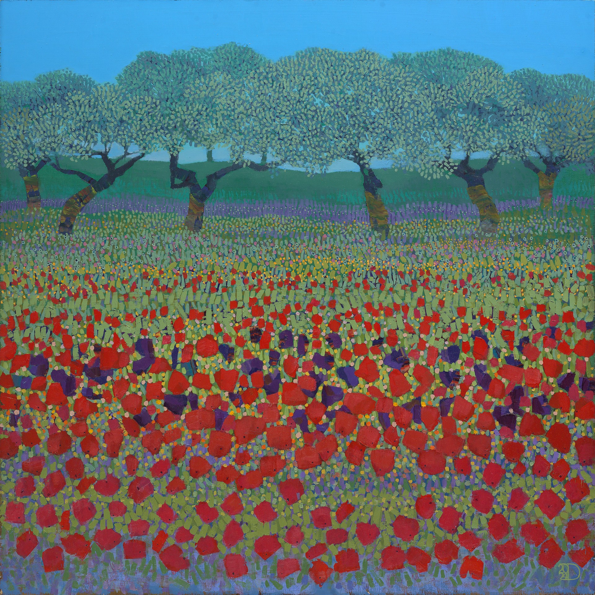 Wild Flowers and Olive Trees by Ton Dubbeldam