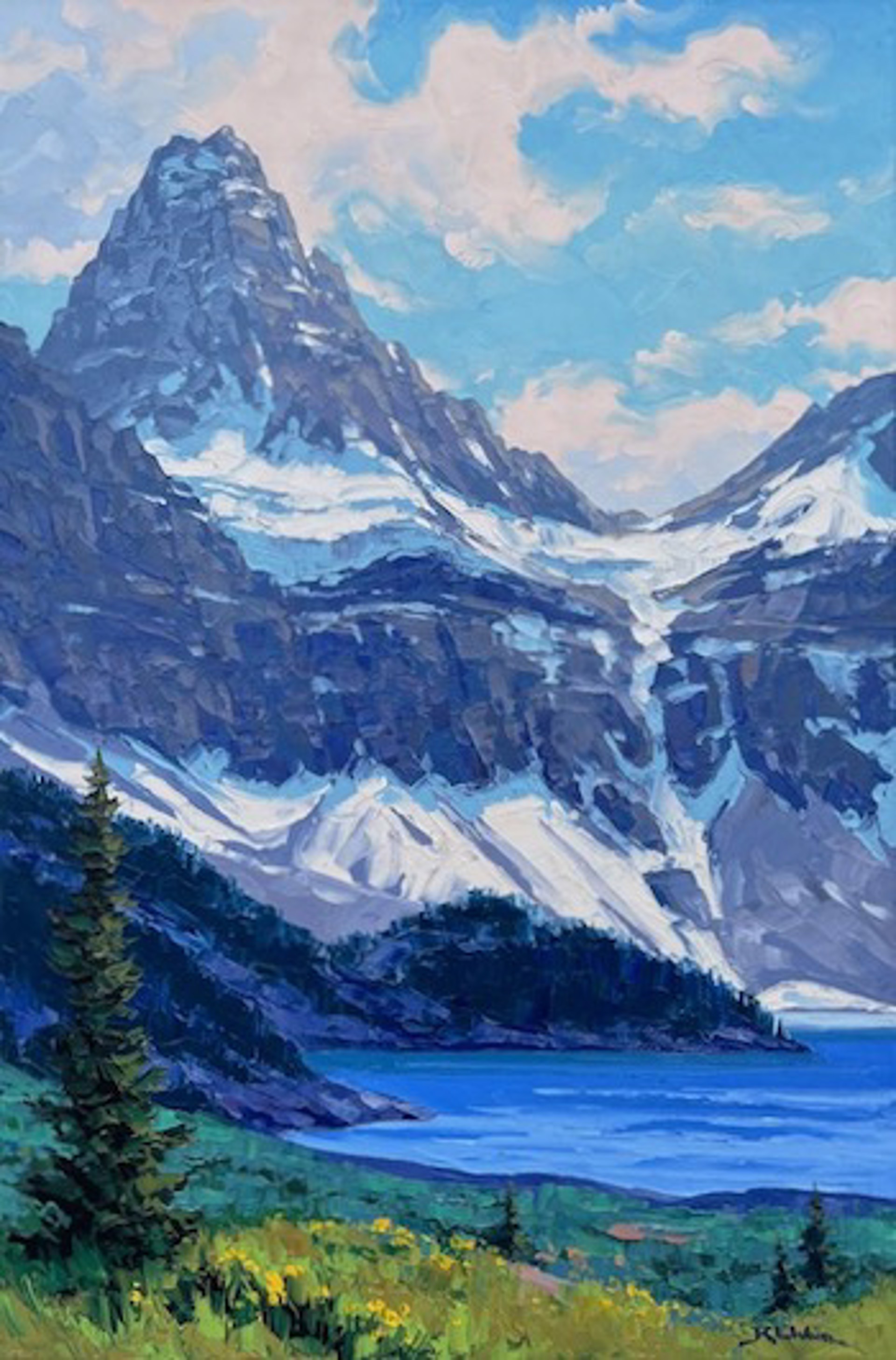 Mount Assiniboine by Robert E Wood