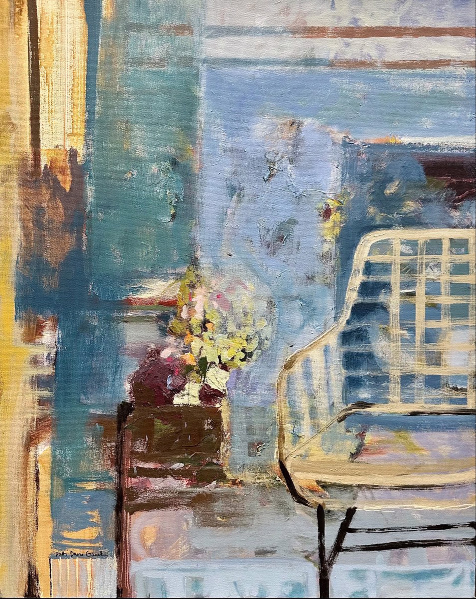 Flowers and Chair Vignette by Patti Ganek