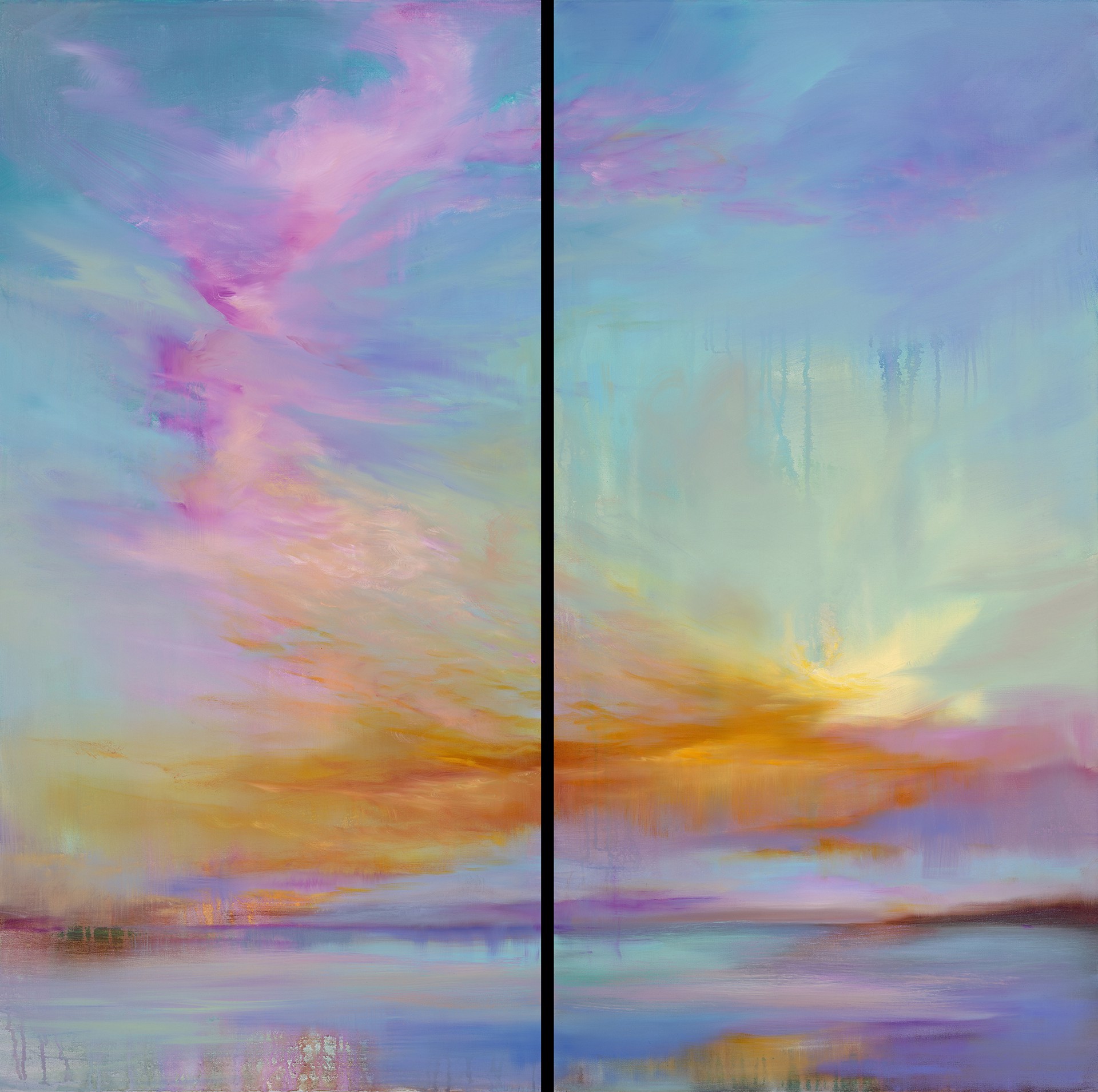 A Dance With Nature (Diptych) by Cheryl Kline