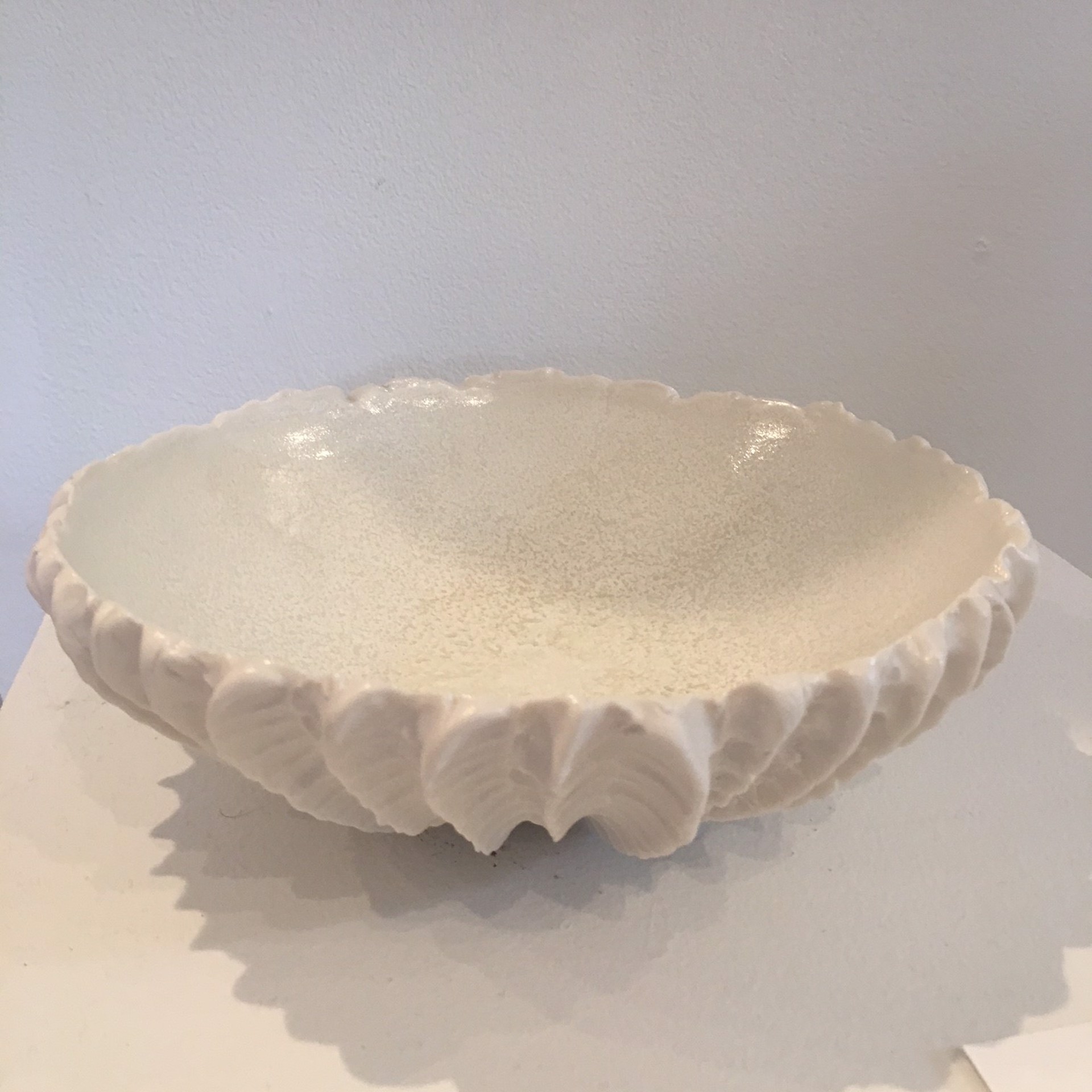 Scallop Bowl with Snowflake Interior by Heather Knight