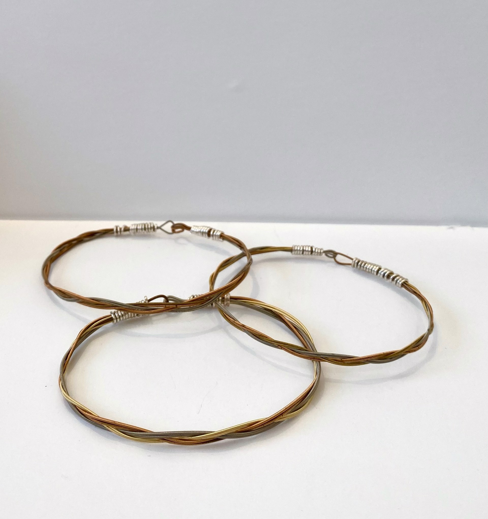 Guitar String Bracelet Multi-color Metal by String Thing Designs