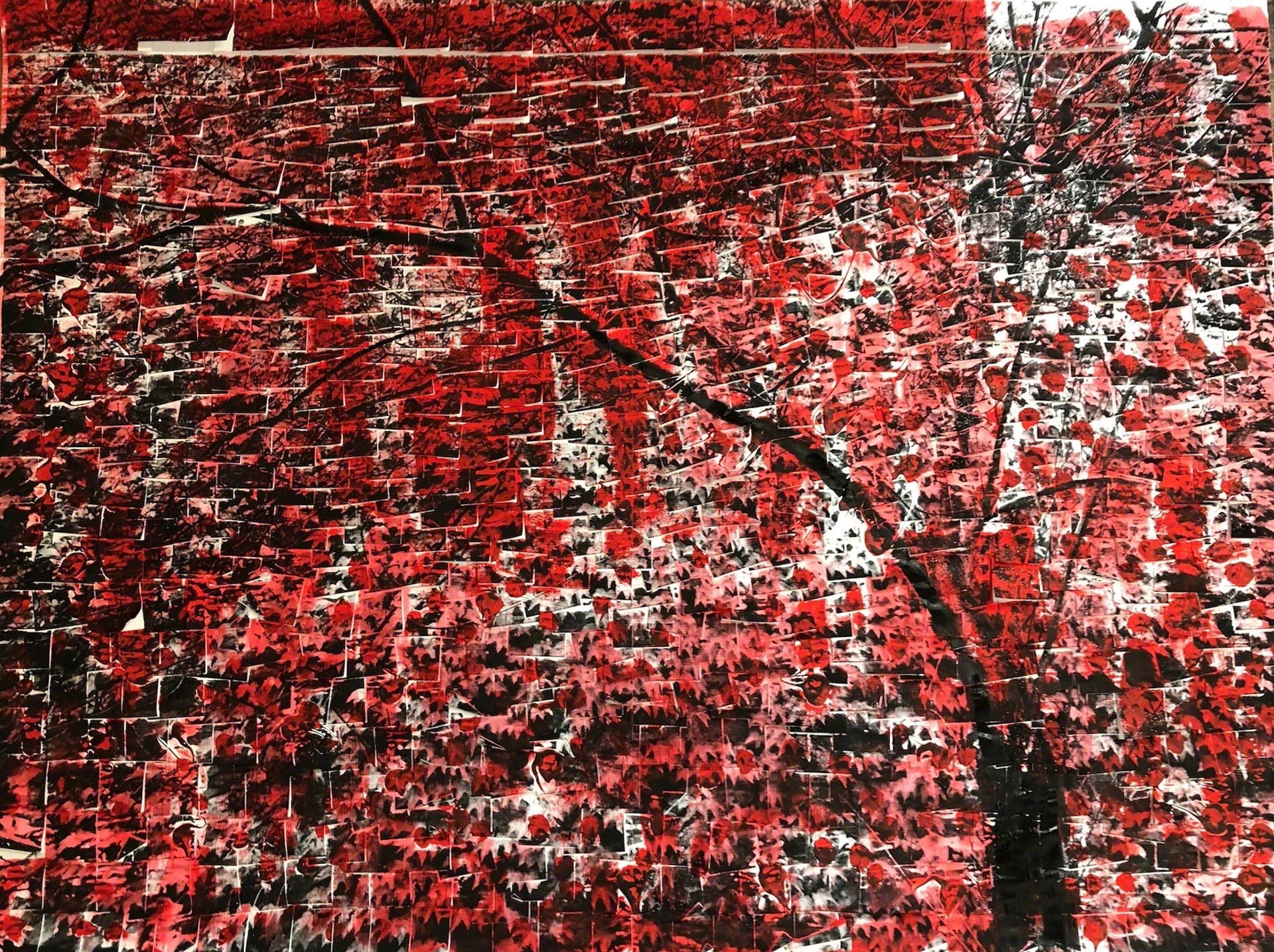 Post-it Leaves Red by Ardan Özmenoğlu