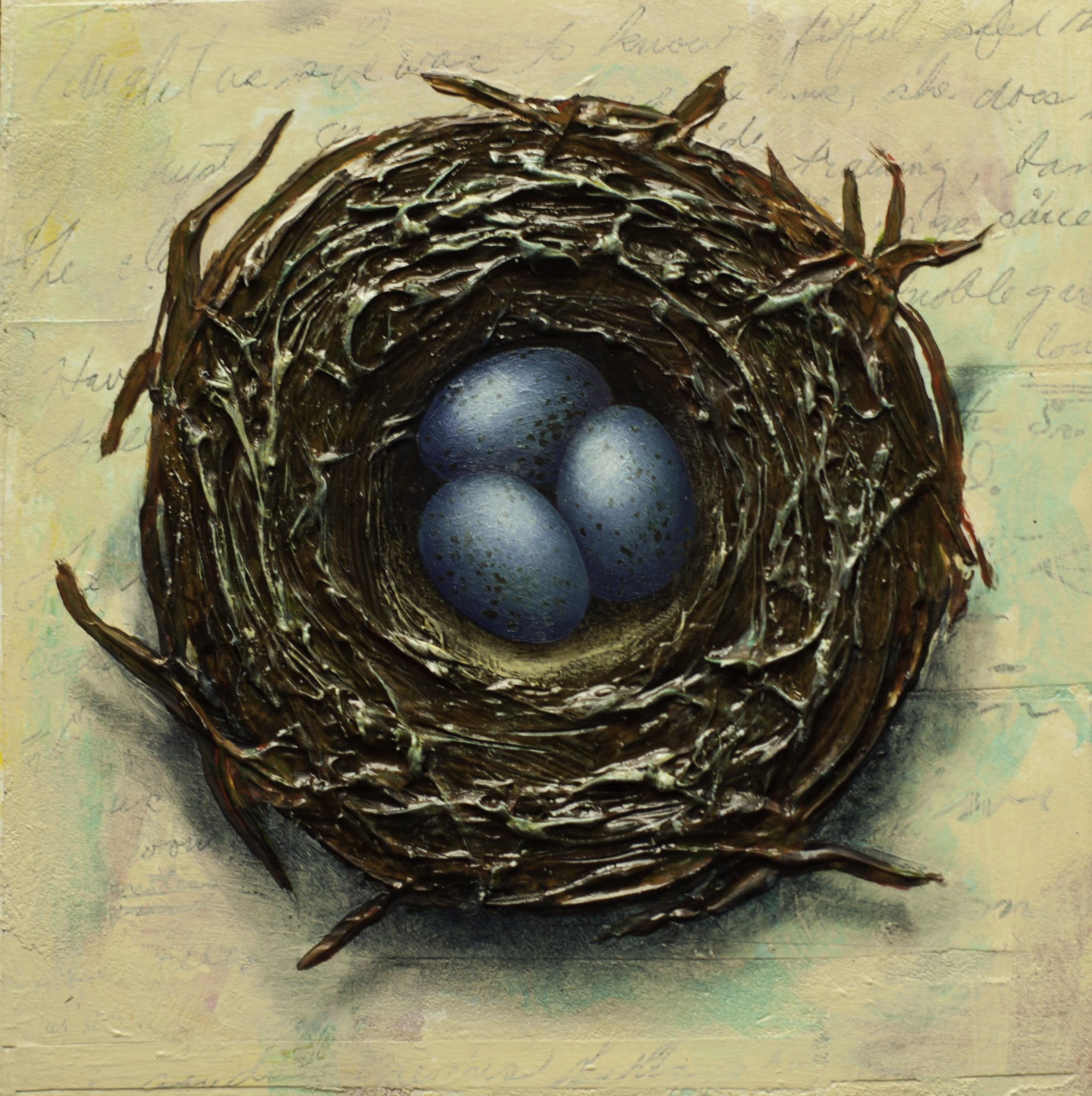 Nest with Three Eggs by Thane Gorek