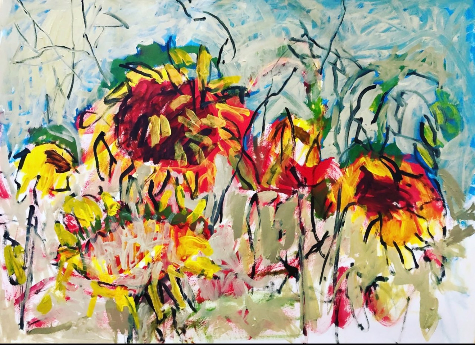 Sunflowers, framed by Billie Bourgeois