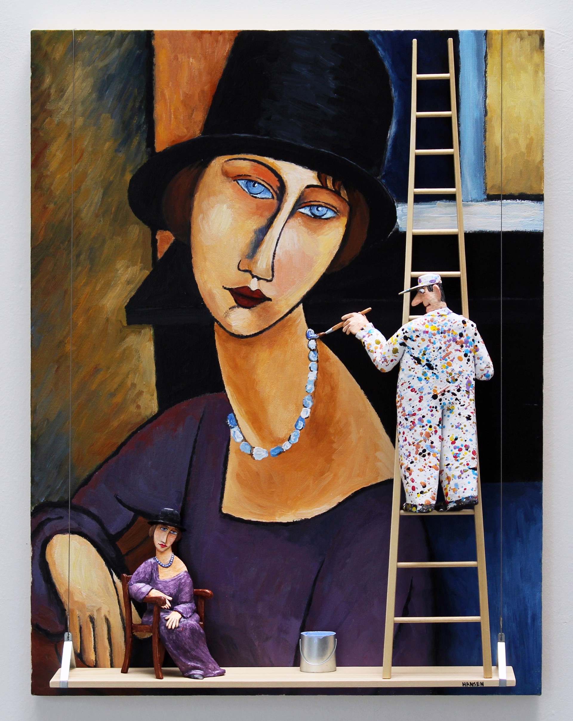 絵描きhiro C「JEANNE HEBUTERNE(模写)」 Amazon.com: ARTCANVAS Portrait of Jeanne Hebuterne 1919