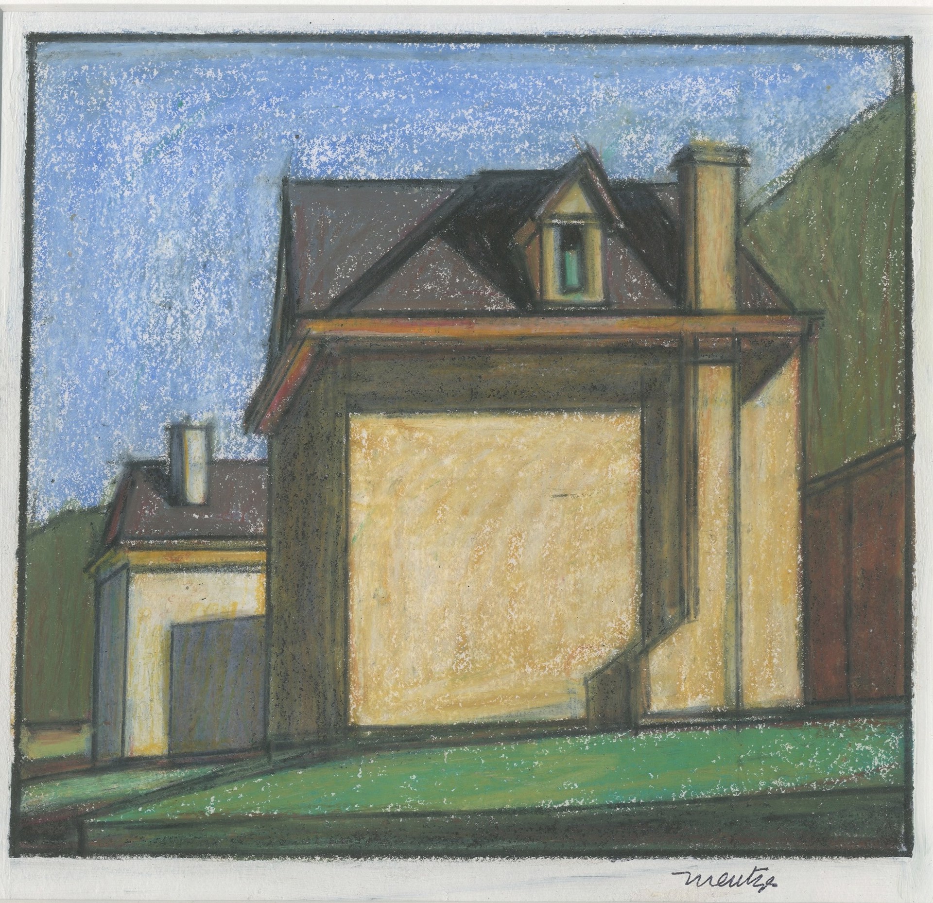 Two Houses Study 5 by Mark Mentzer
