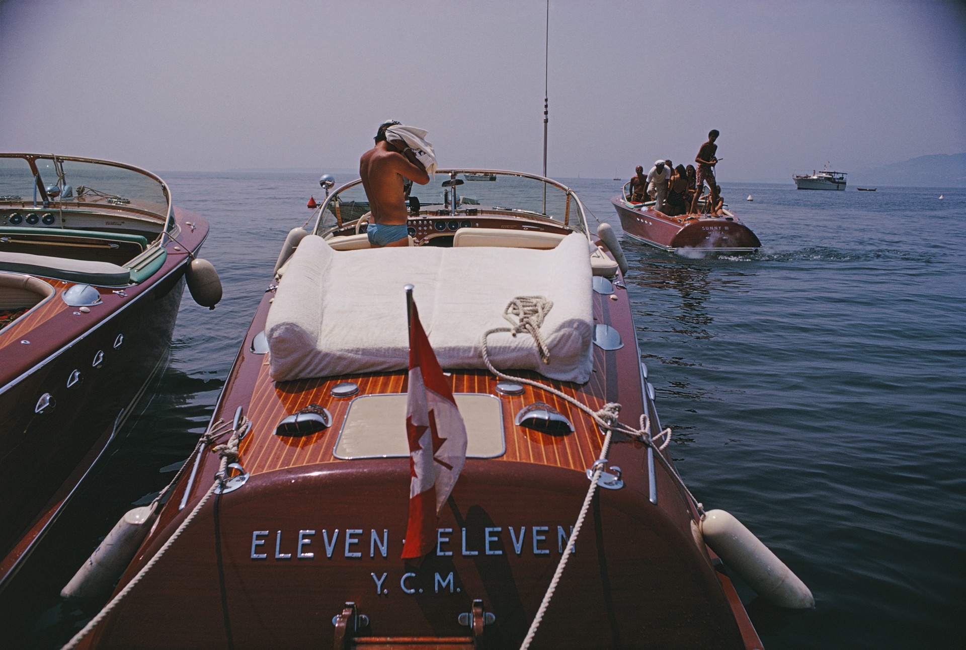 Motorboats In Antibes by Slim Aarons