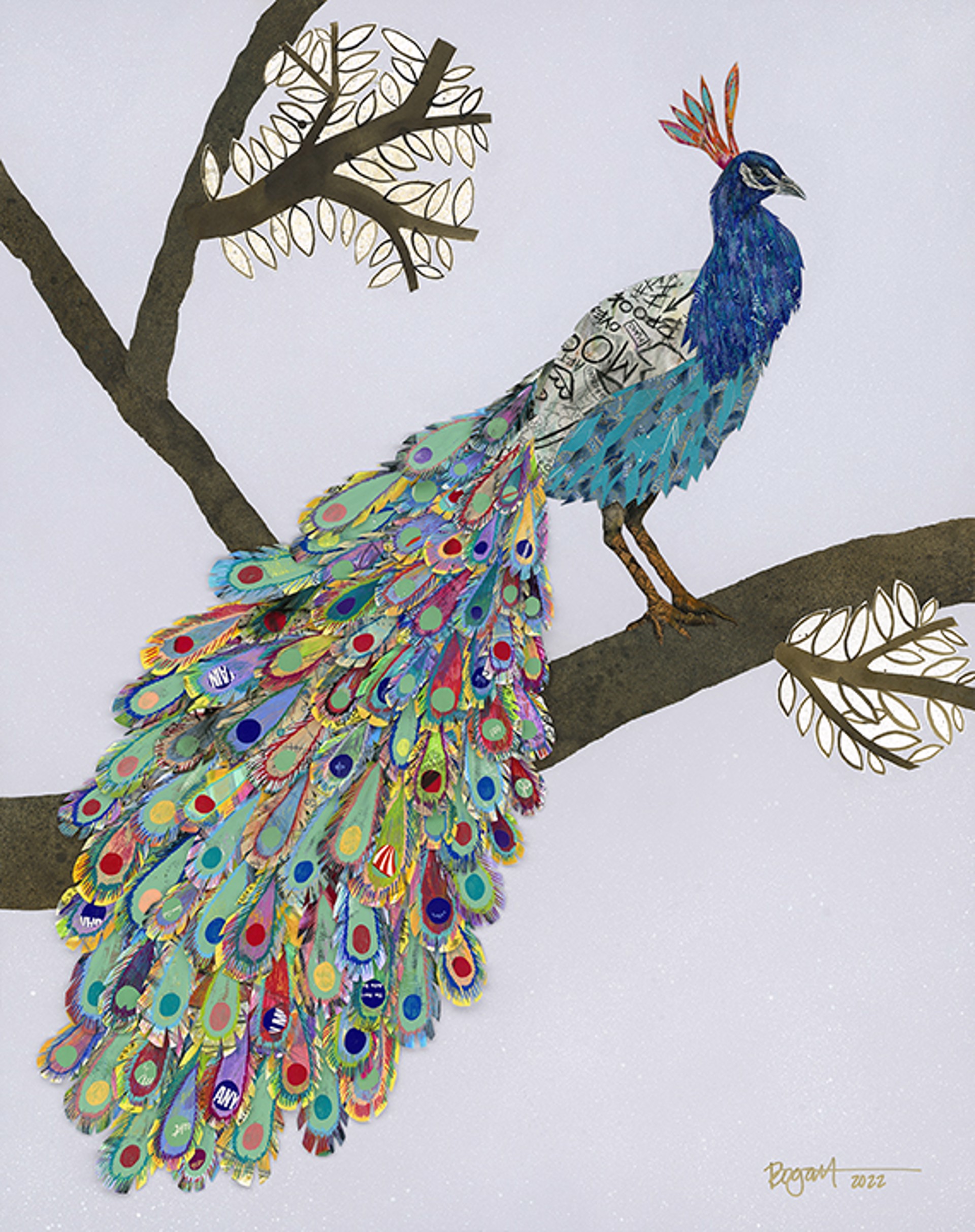 Paolo the Peacock by Brenda Bogart - Prints