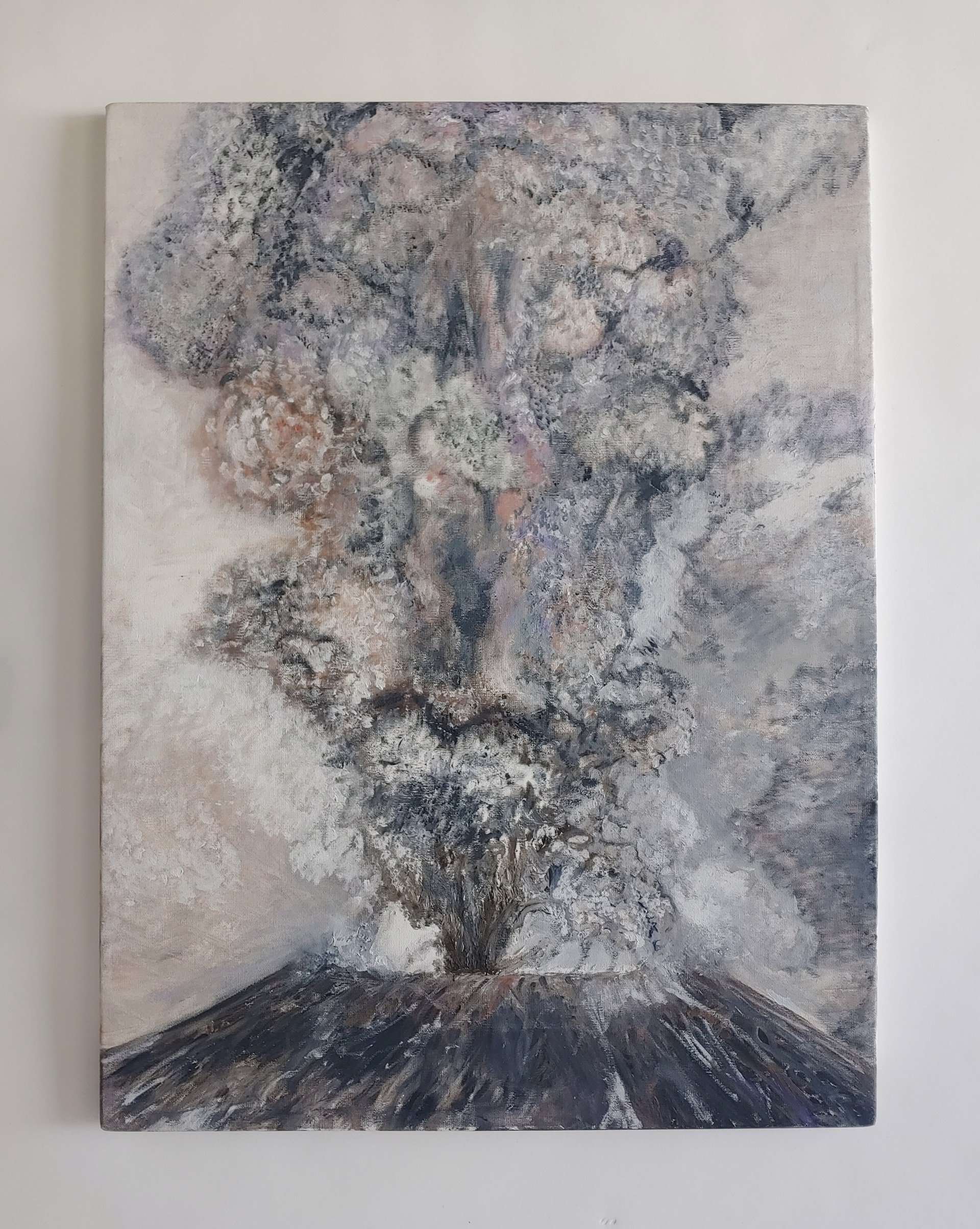 Volcano - Painting by David Amdur