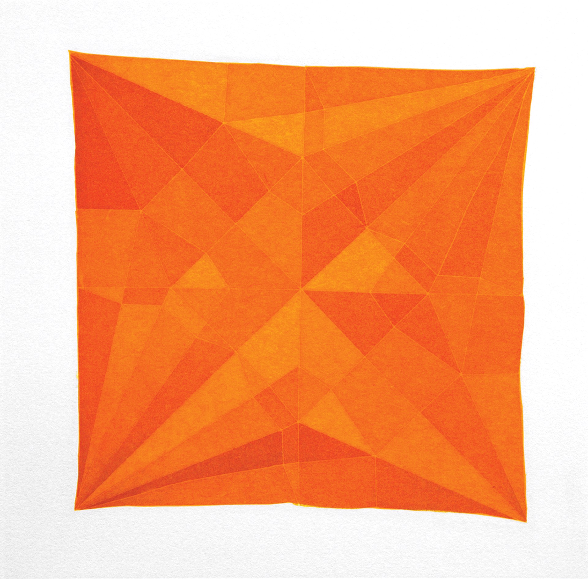 Origami Crane Orange by Suzanne Frazier