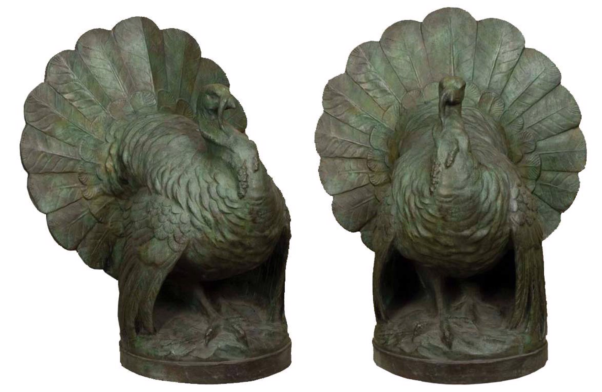 Turkeys, circa 1920s; a pair by after Albert Laessle