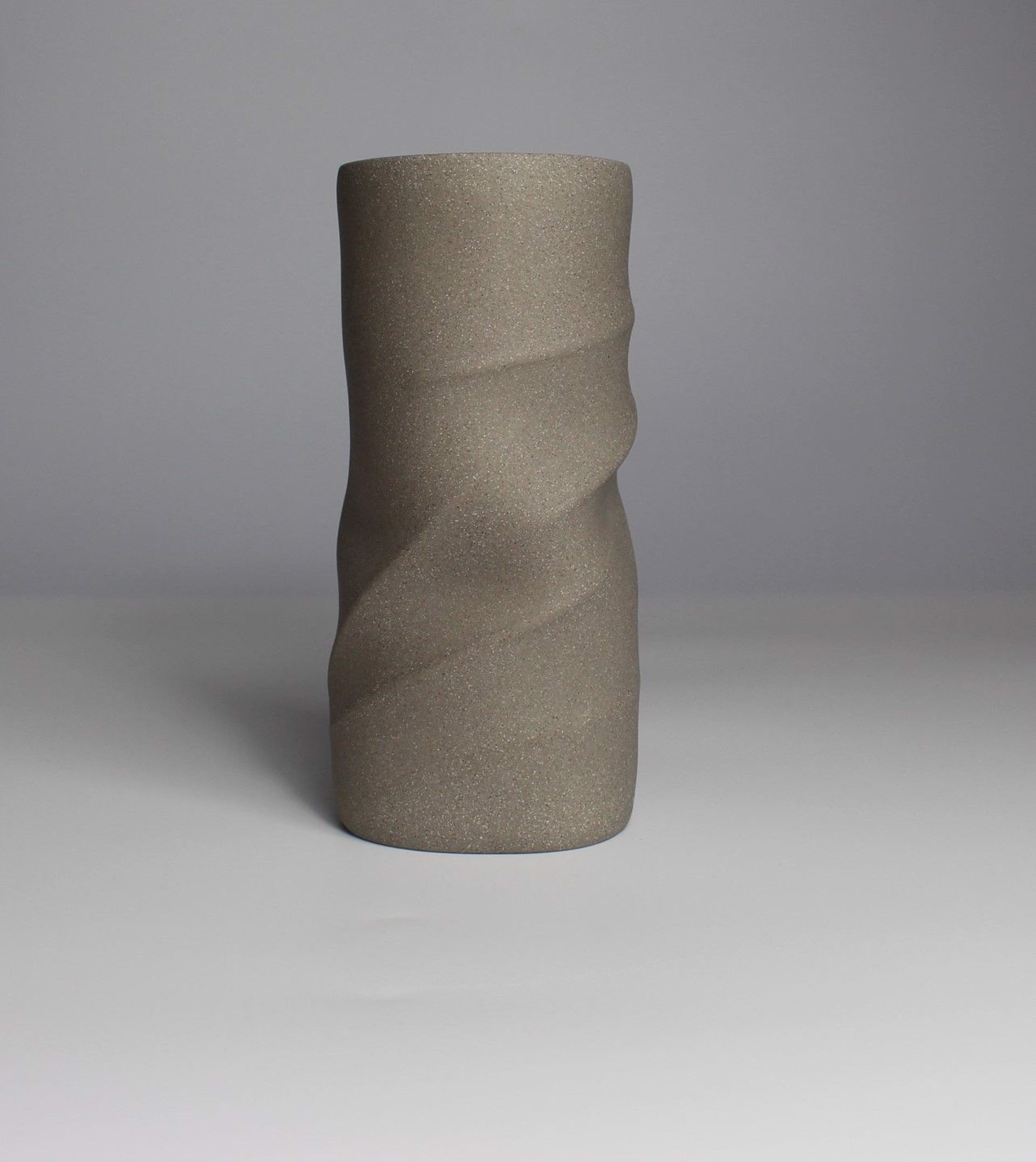 Small Grey Twist Vessel by Sally Bertram