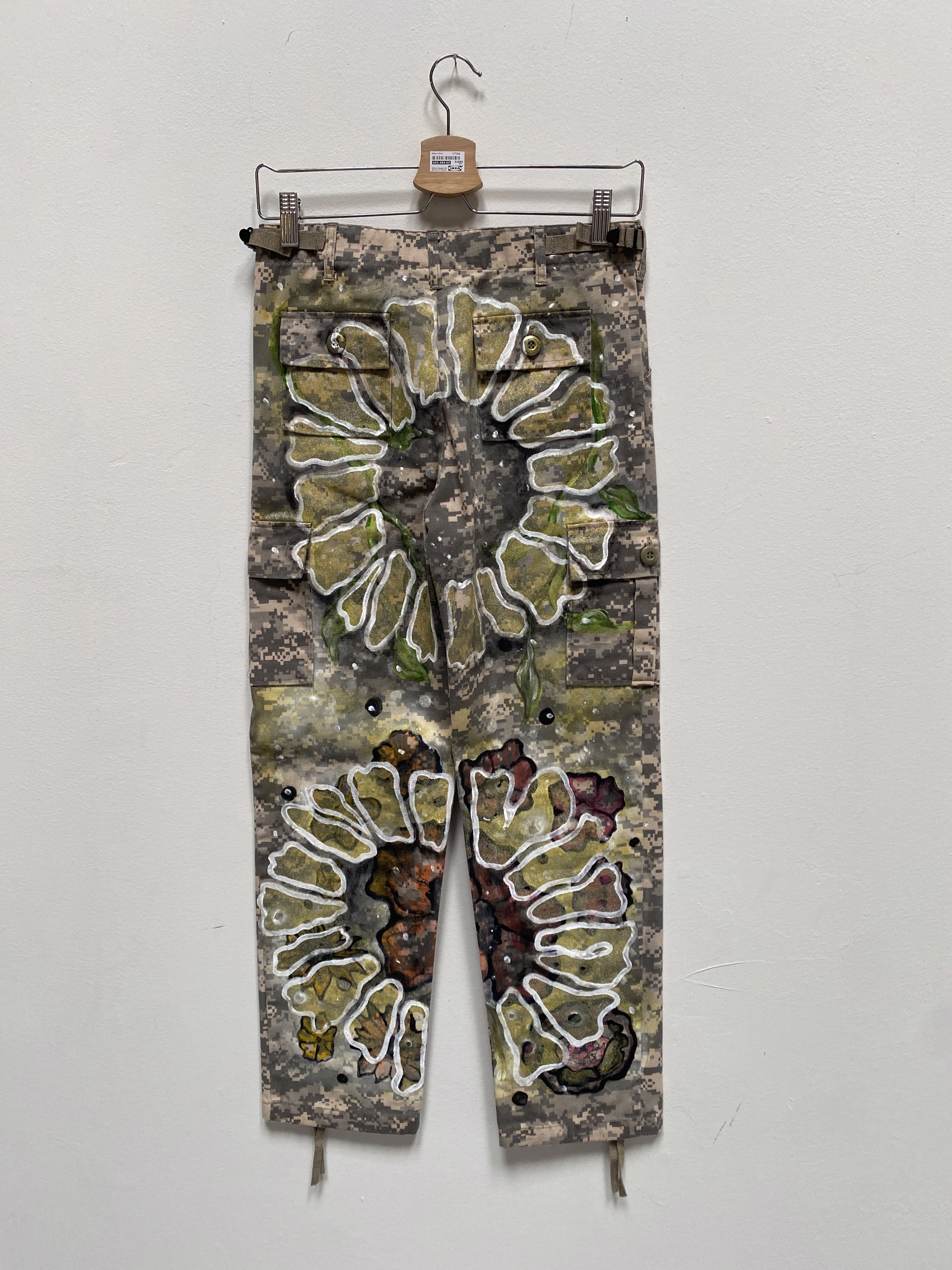 Army Flower Pants by Laurie Shapiro