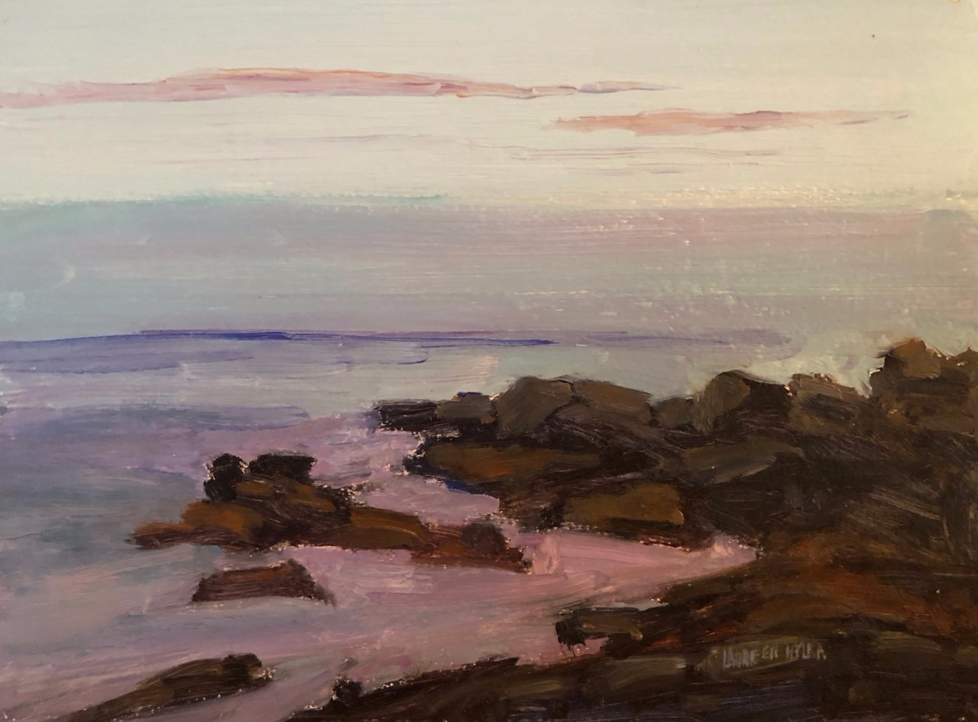 Gentle wave Bass Rocks | Sketch by Laureen Hylka