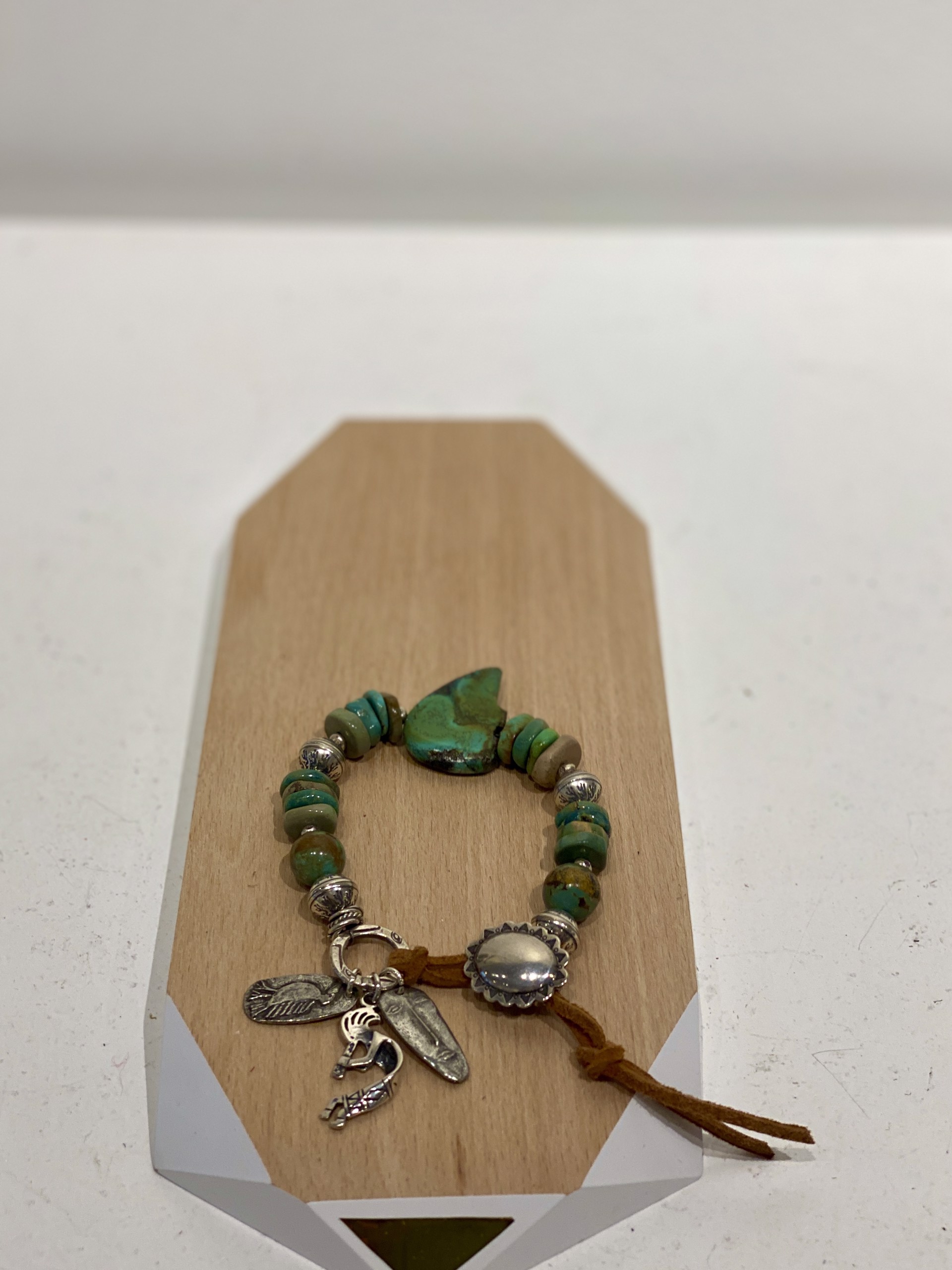 Bear Fetish Turquoise bracelet #16 by Melissa Turney