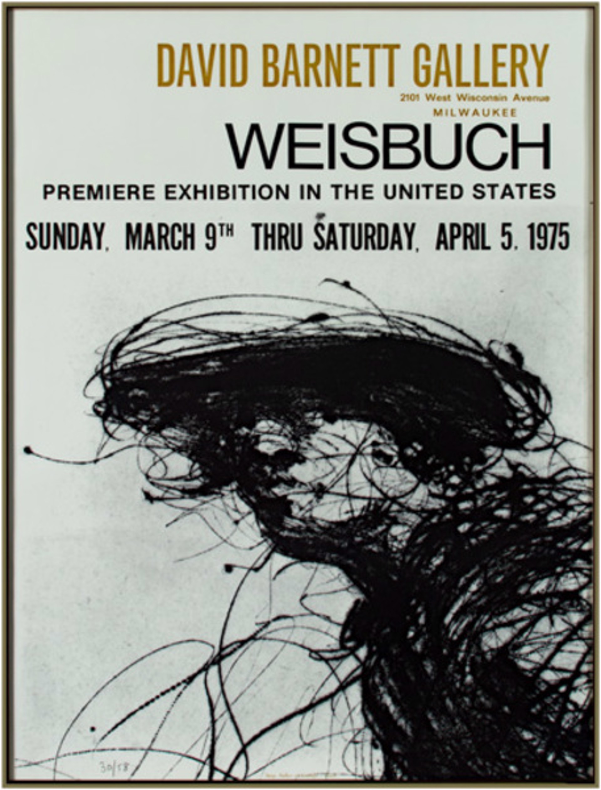 Vision Nouvelle Exhibition Poster by Claude Weisbuch