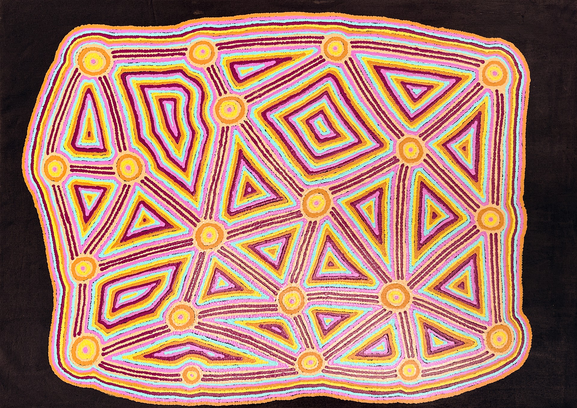 Sabrina Nungarrayi Gibson,Yankirri Jukurrpa (Emu Dreaming) - Ngarlikirlangu by Warlukurlangu Artists