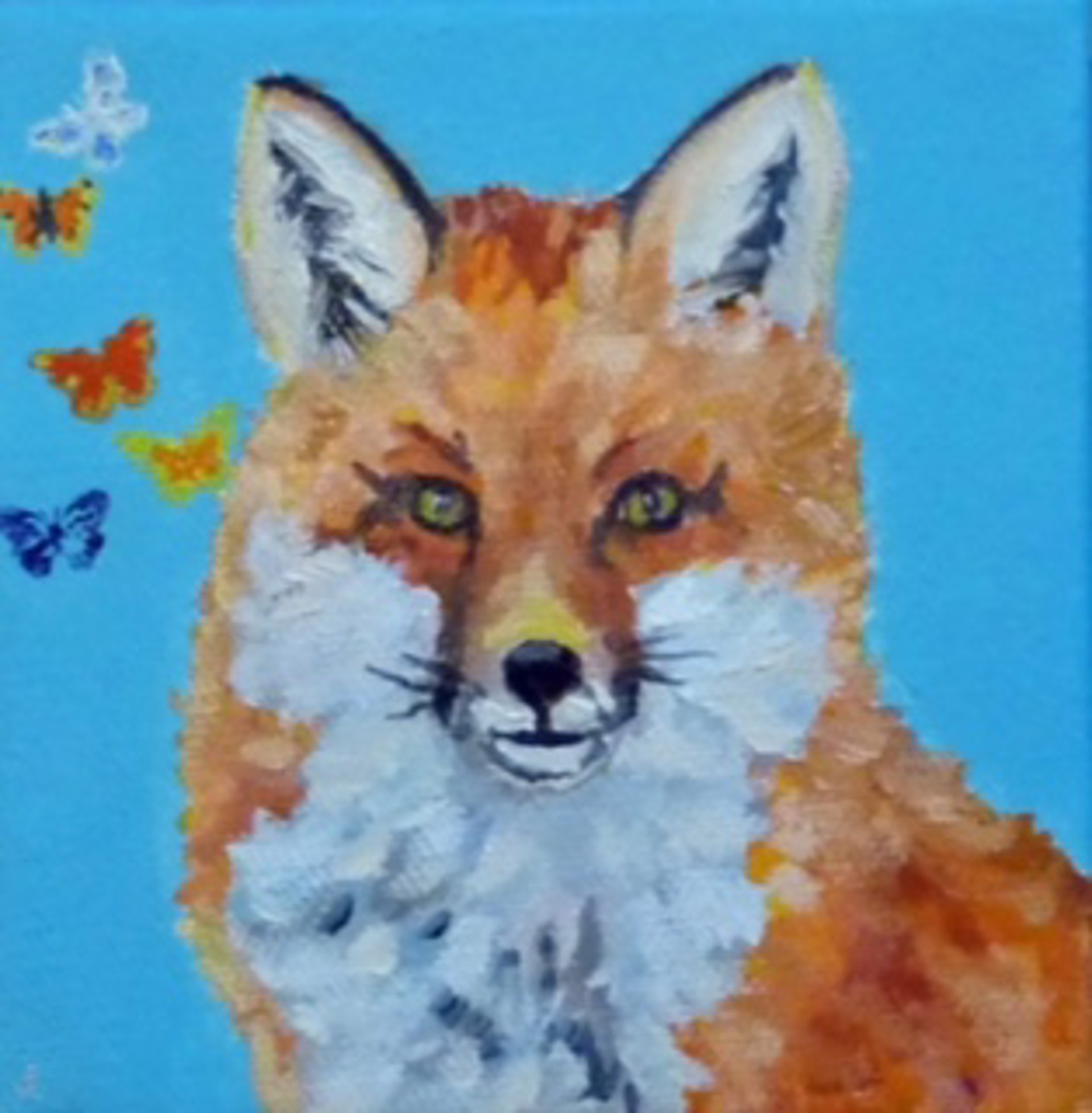 Butterflies and Fox by Cindi Underwood