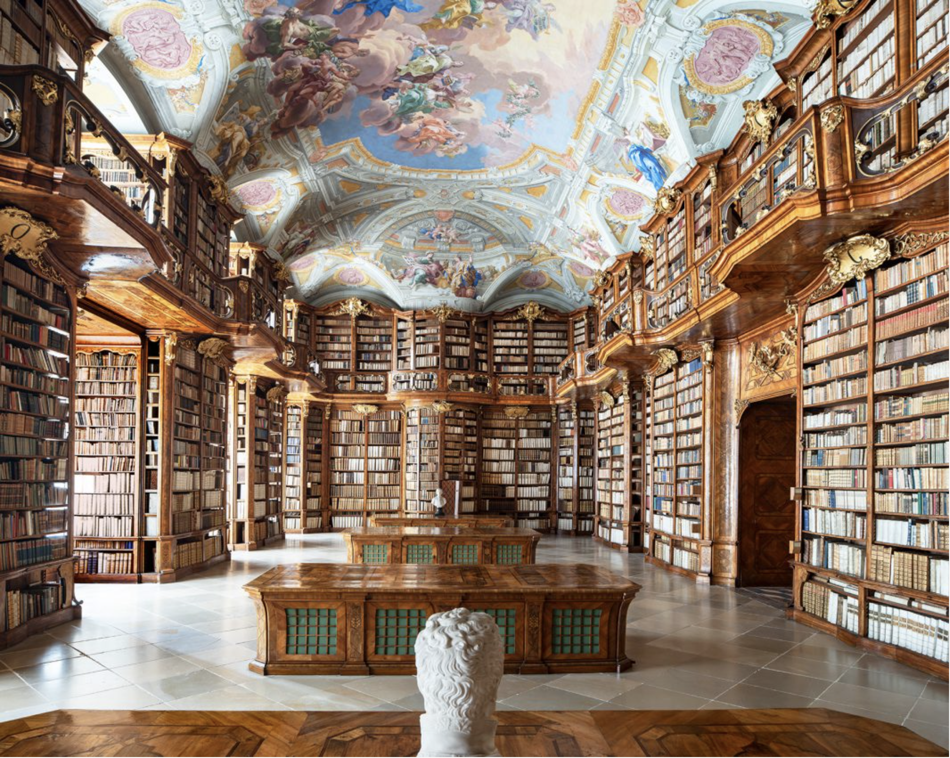 St. Florian Abbey Library, Austria by Reinhard Gorner