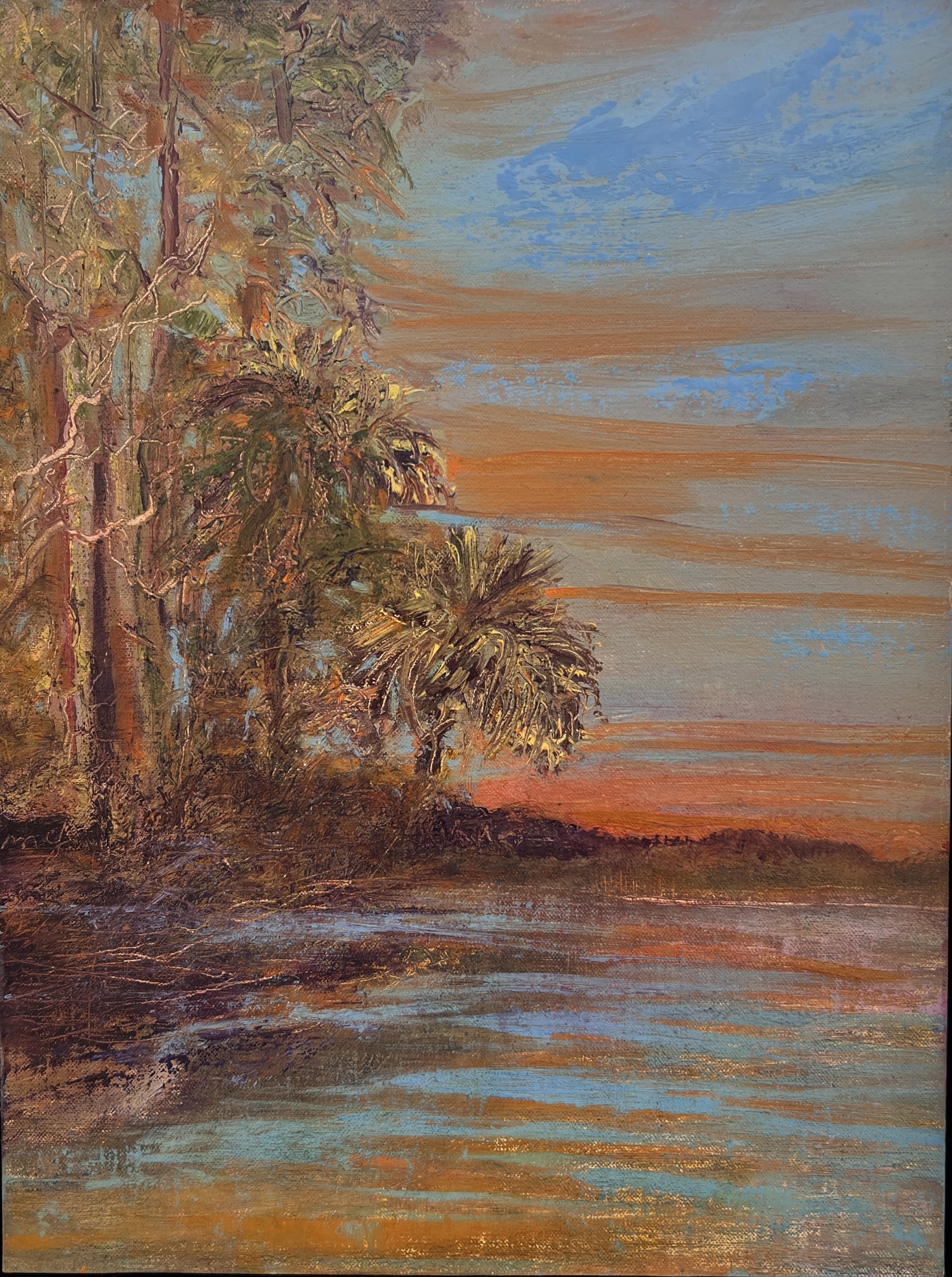 "Orange Edge" original oil painting by Mary Edna Fraser