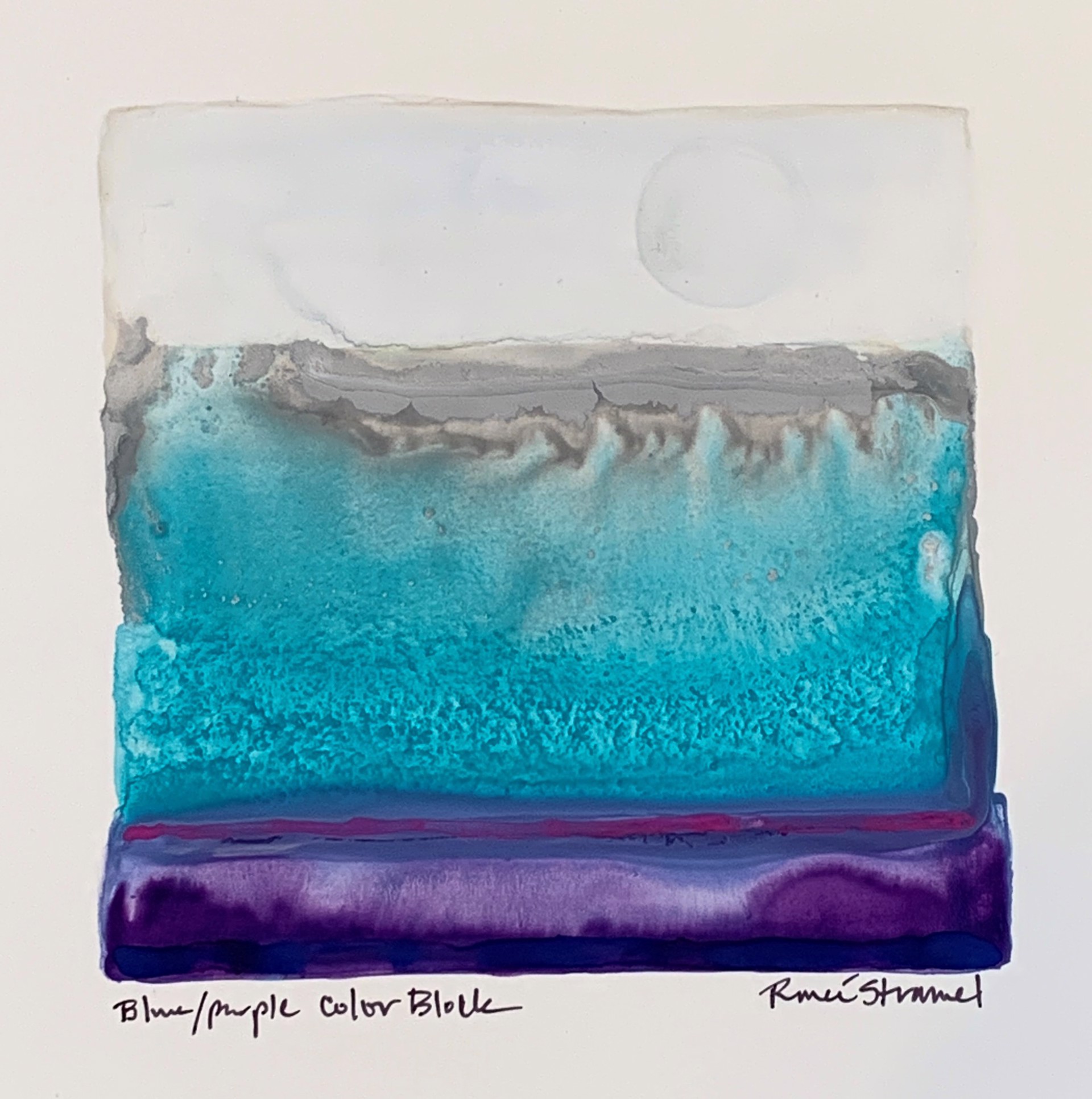 Blue + Purple Color Block by Renee Stramel