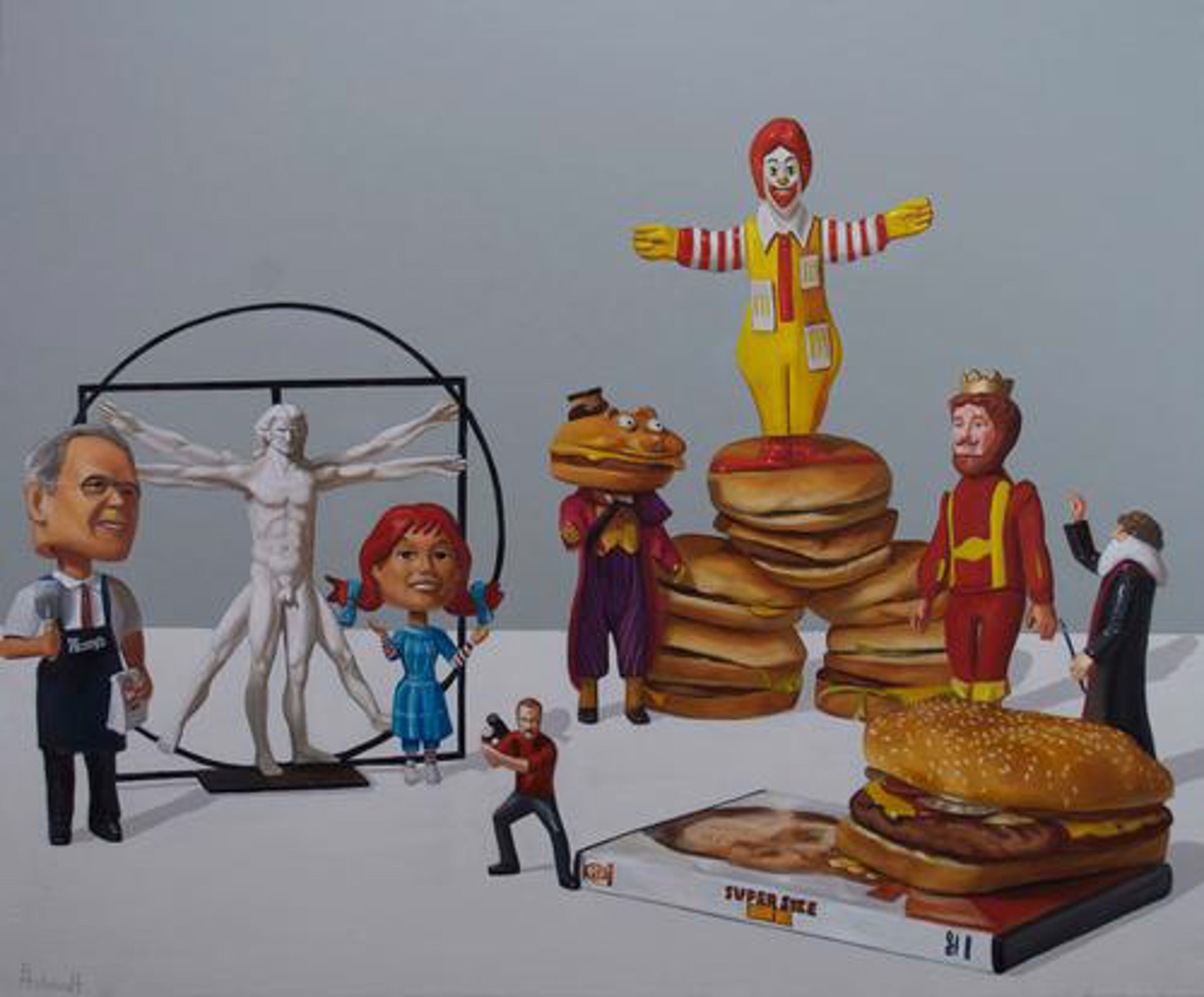Vitruvian Burger By Pat Hobaugh Canyon Road Contemporary Art