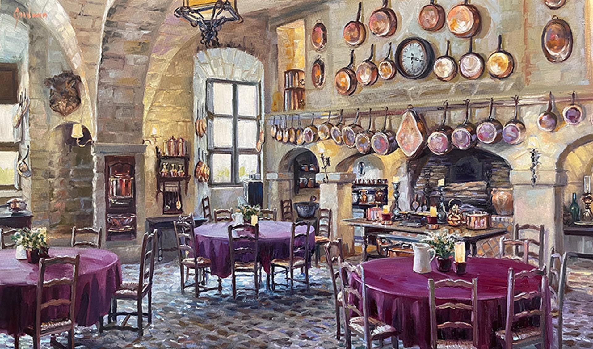 Copper Dining at Chateau de Brissac Winery, France by Lindsay Goodwin