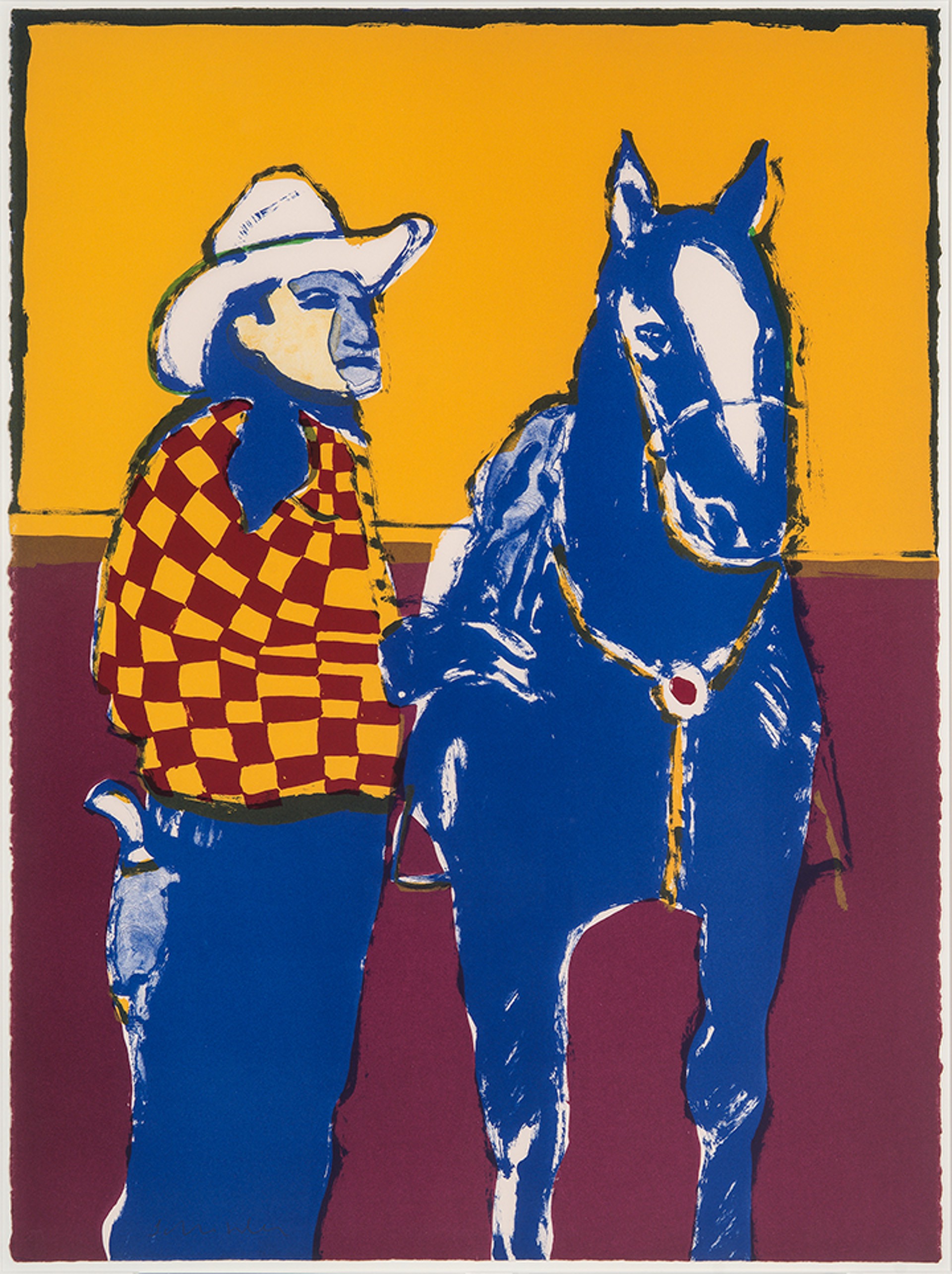 Matinee Cowboy and Horse, (Ed. 113/150) by Fritz Scholder