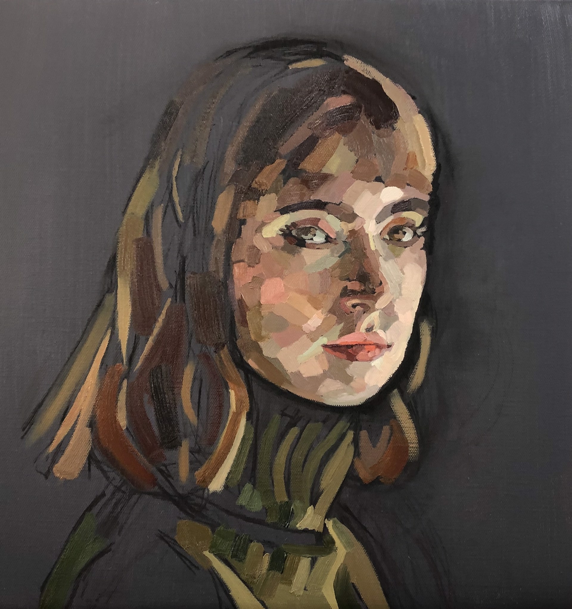 Woman in Olive Sweater by Chris Eastham