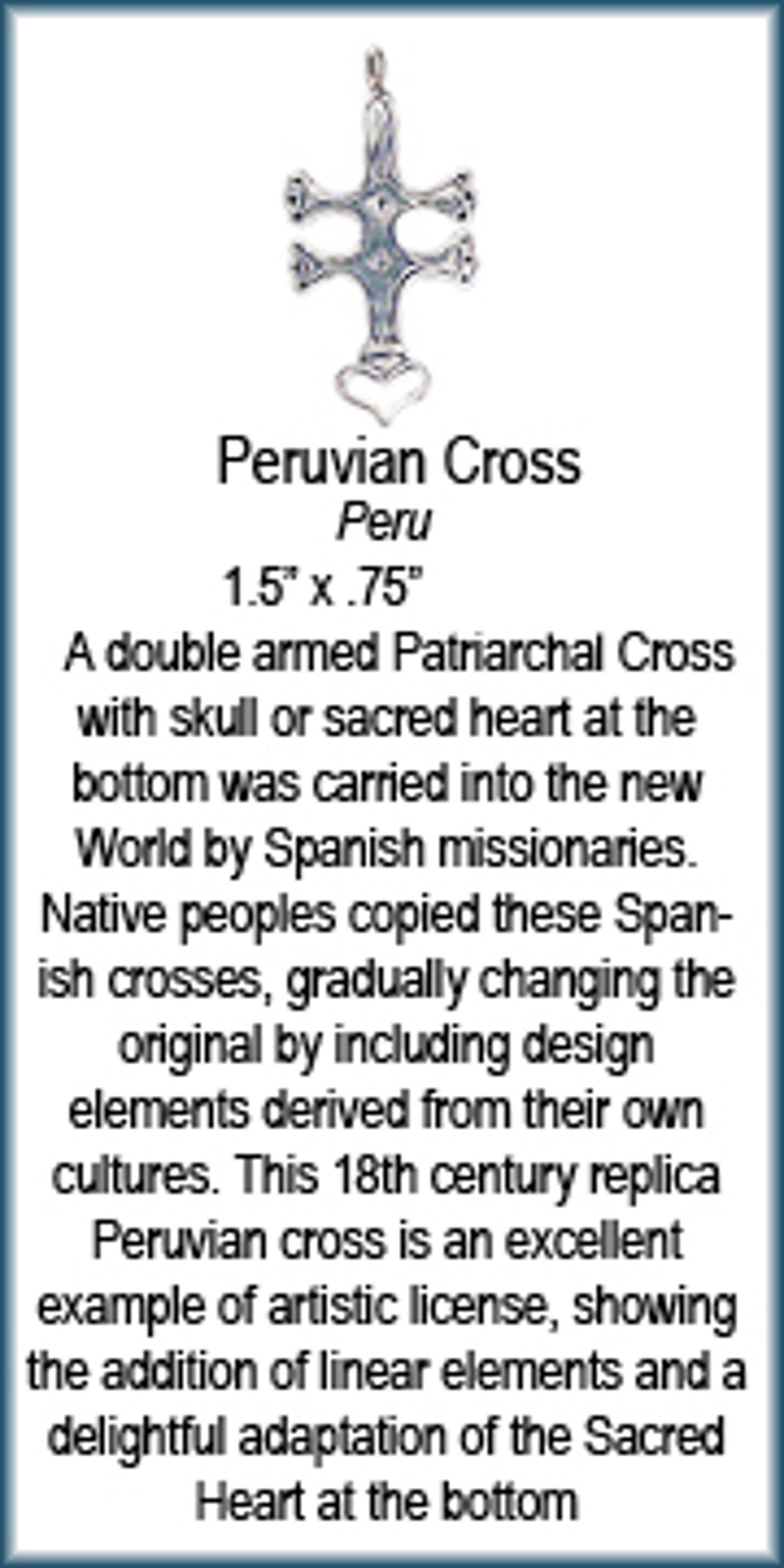 Pendant - Vermeil Peruvian Cross 9298 by Deanne McKeown