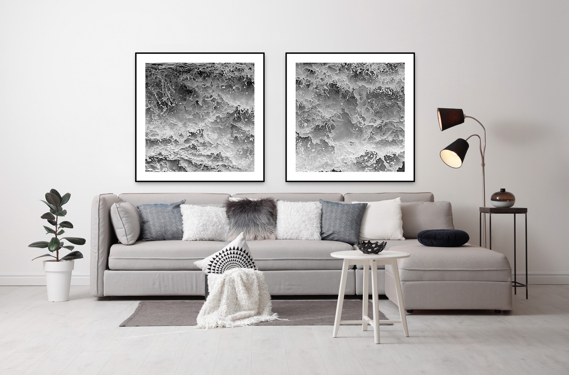 Force Of Nature - Diptych  (3 inch border-framed) by Bob Tabor