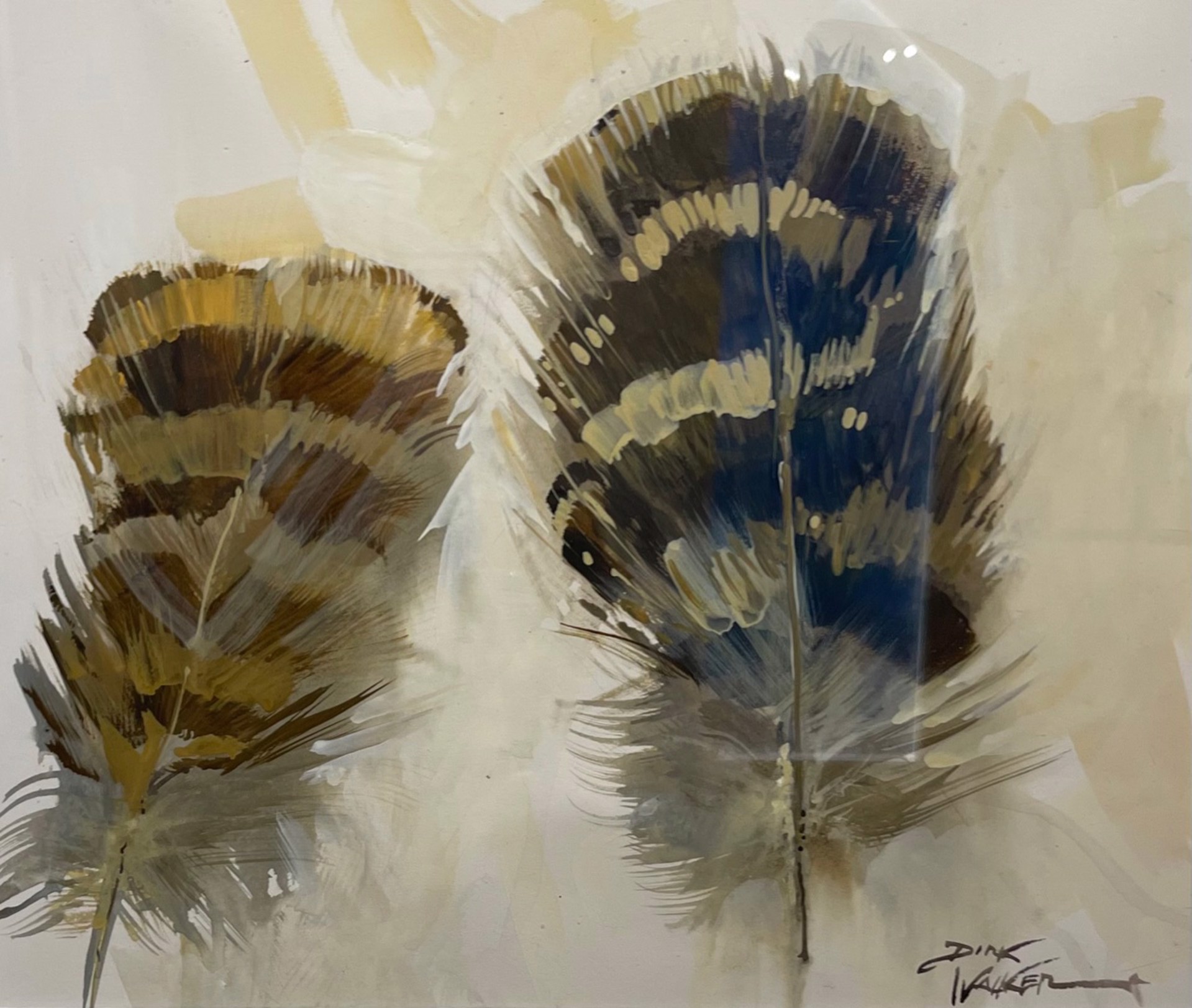Pair of Grouse Feathers by Dirk Walker