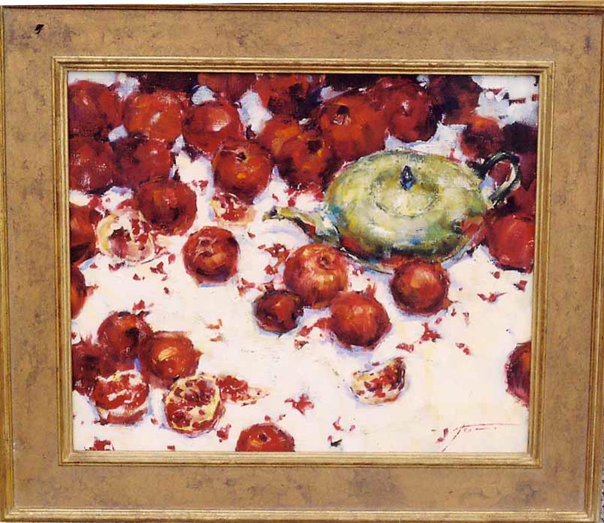 Teapot with Pomegranates by Yana Golubyatnikova